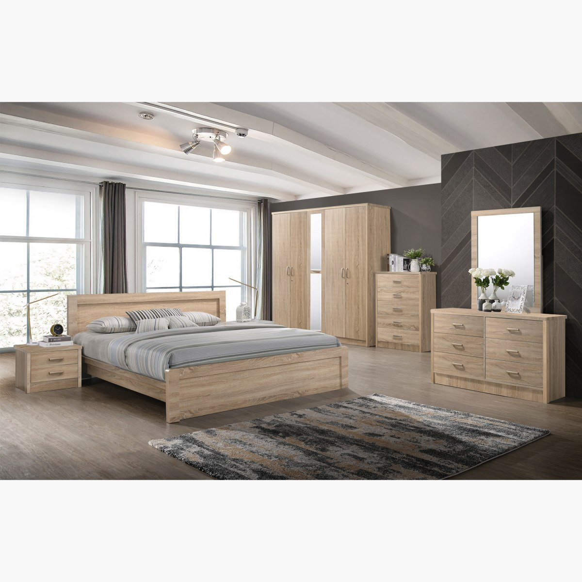 طقم غرفة نوم كينج 5 قطع 180x200 سم من كوبر-hbxbedroom-bedsandbedsets-bedroomsets-king-image-1