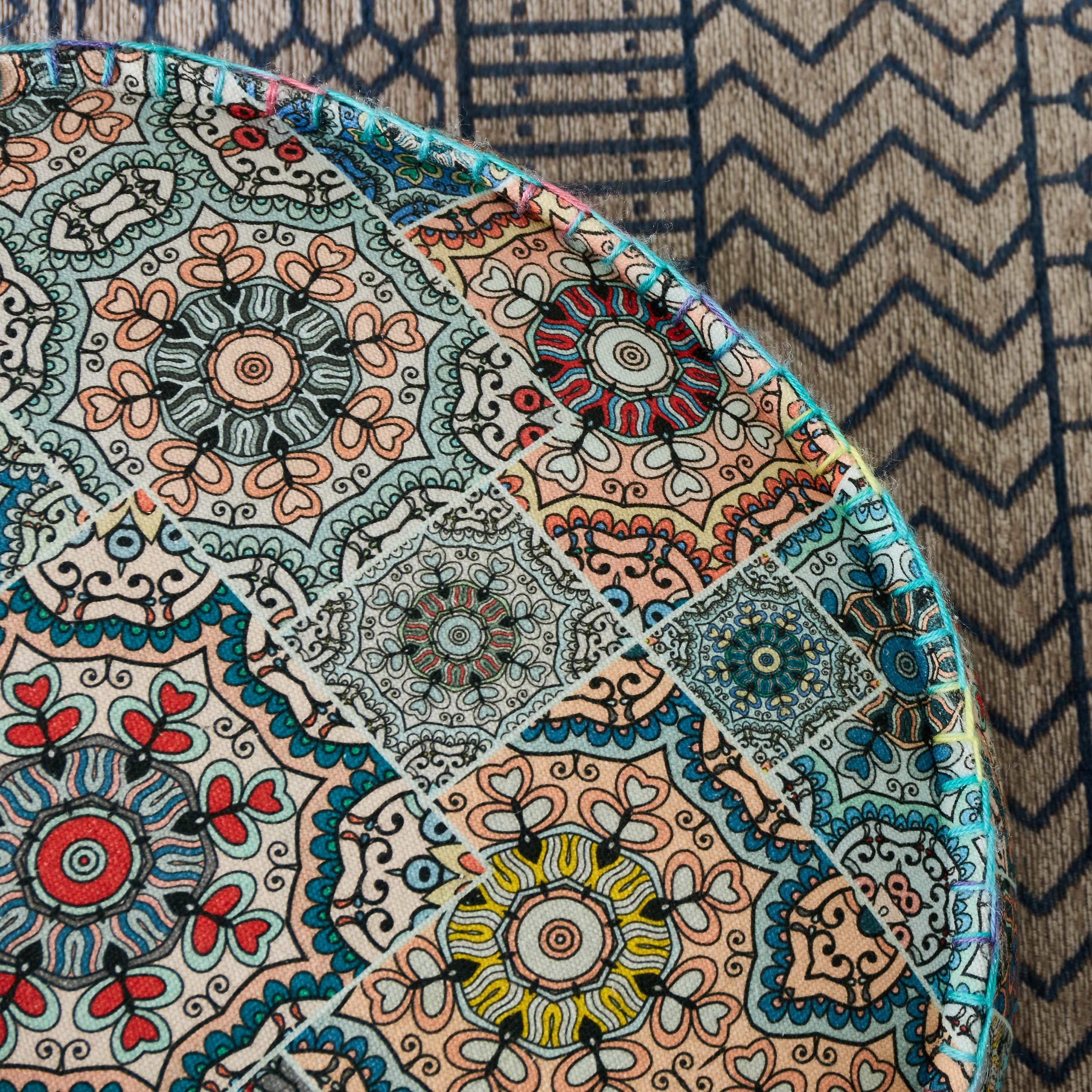 مقعد بوف بتصاميم رقعات وطبعات من مارجان ريزا - 60x25 سم-hbxlivingroom-sofasandarmchairs-ottomansandfootstools-image-2