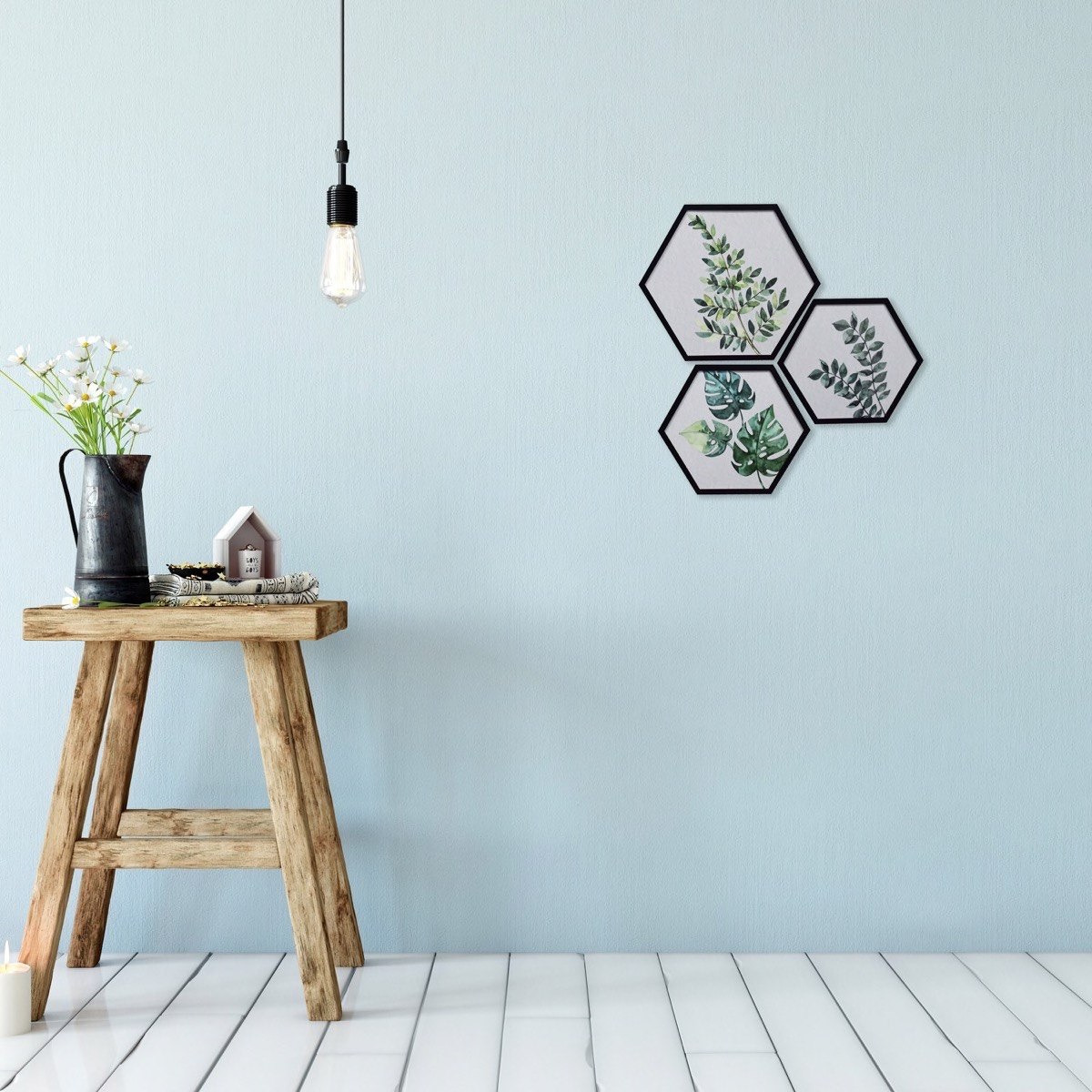 طقم لوحات كانفاس مؤطرة بطبعات تصميم أوراق سداسيّة قطعتين من فيليس-hbxhomeware-hbxdecorandfurnishings-image-2