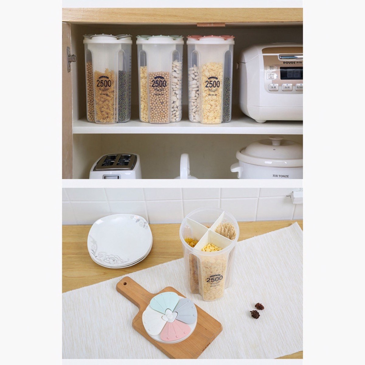 حاوية تخزين متعددة الأغراض بـ4 أقسام من نيو - 2.5 لتر-hbxhomeware-hbxkitchen-image-4