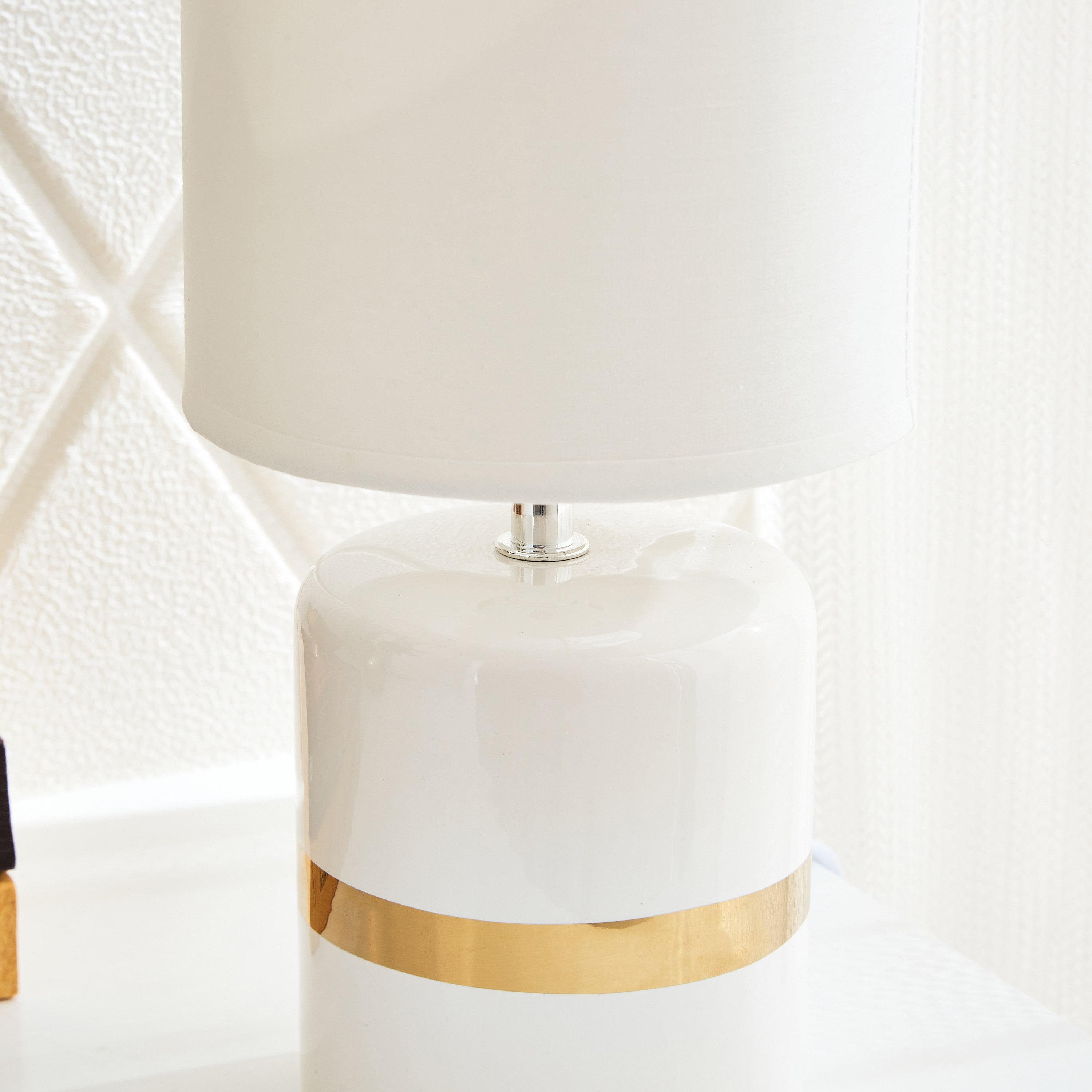 مصباح طاولة سيراميك أسطواني من كوو - 32 سم-hbxlivingroom-lighting-tablelamps-image-3