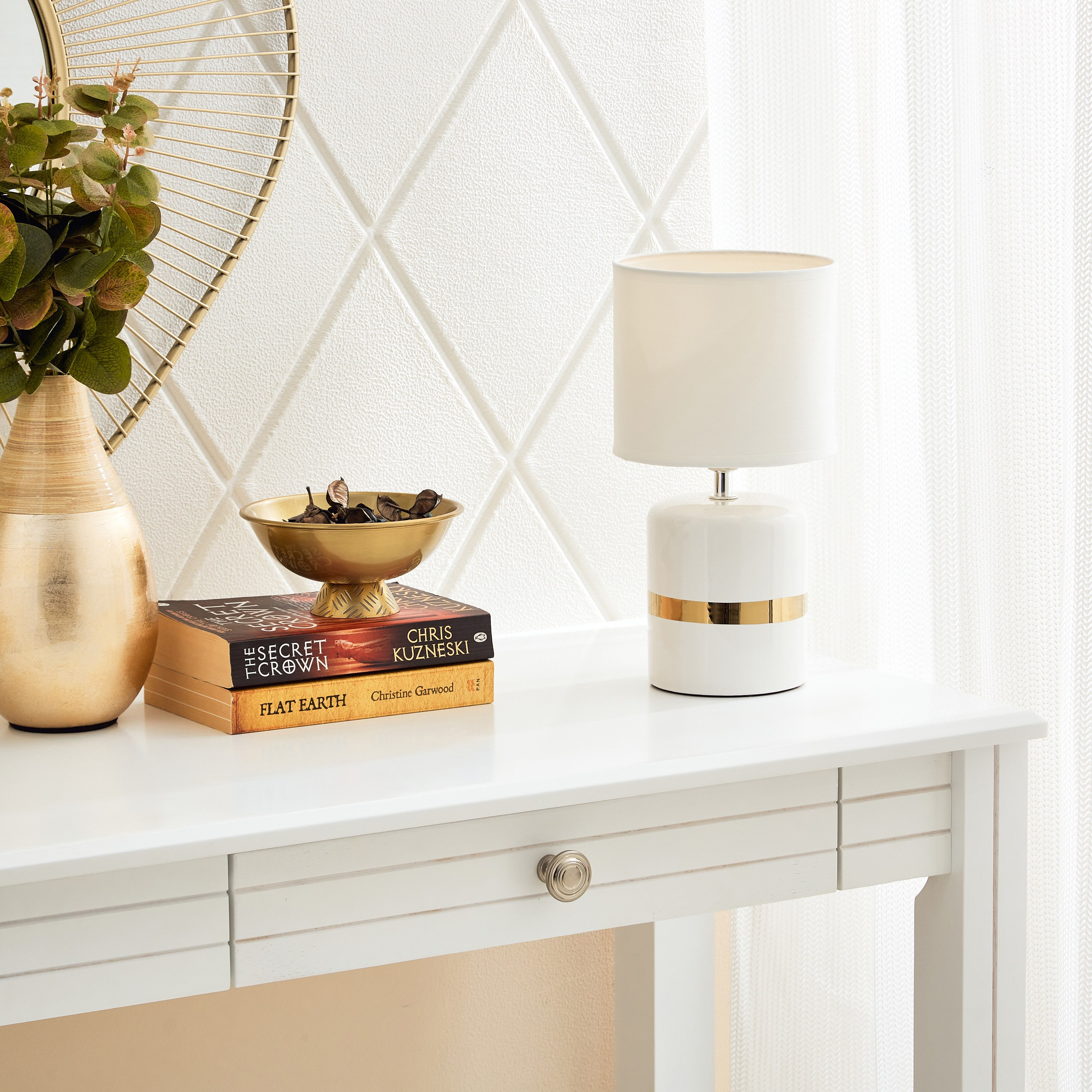 مصباح طاولة سيراميك أسطواني من كوو - 32 سم-hbxlivingroom-lighting-tablelamps-image-4