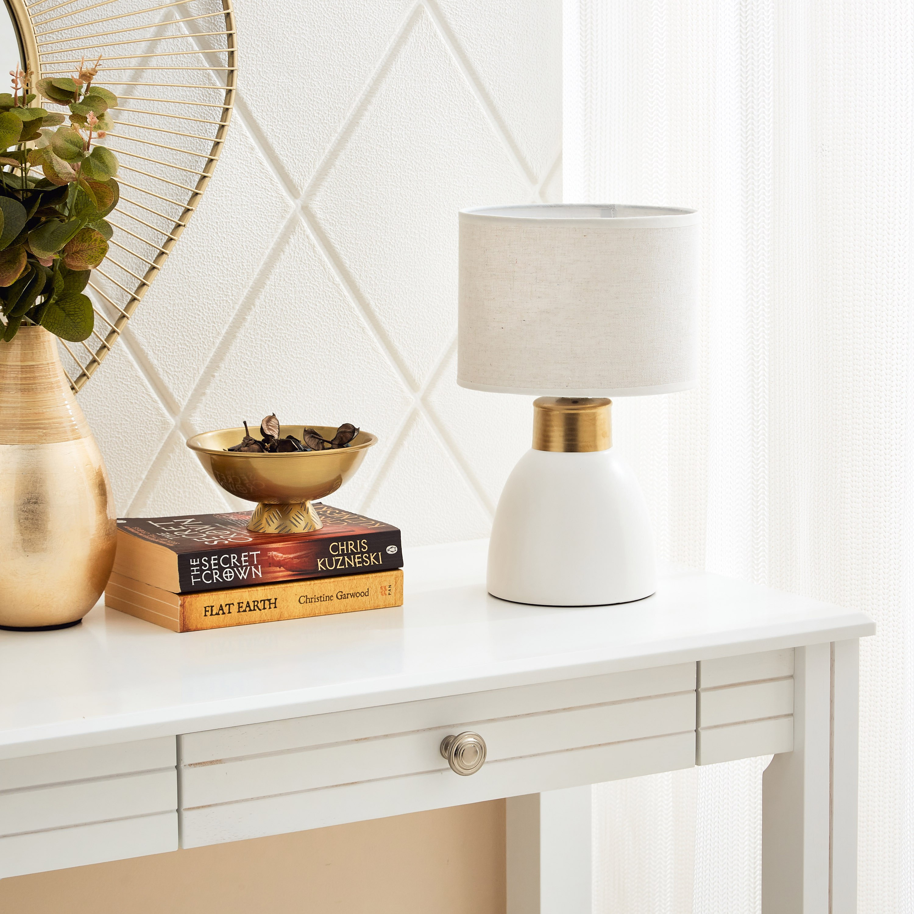 مصباح طاولة بقاعدة سيراميك من كوو - 19x19x34 سم-hbxlivingroom-lighting-tablelamps-image-4