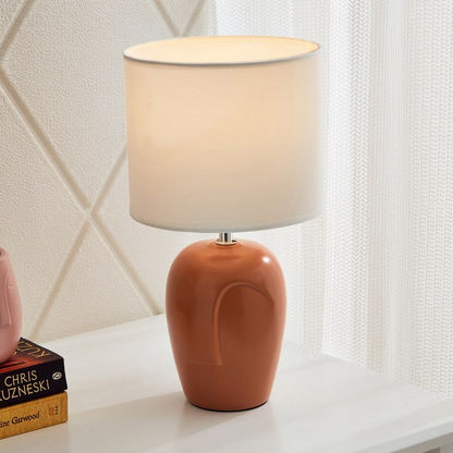 Quo Face Base Ceramic Table Lamp - 18x19x34 cms