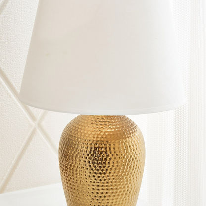 Quo Textured Base Ceramic Table Lamp - 28x28x42 cms