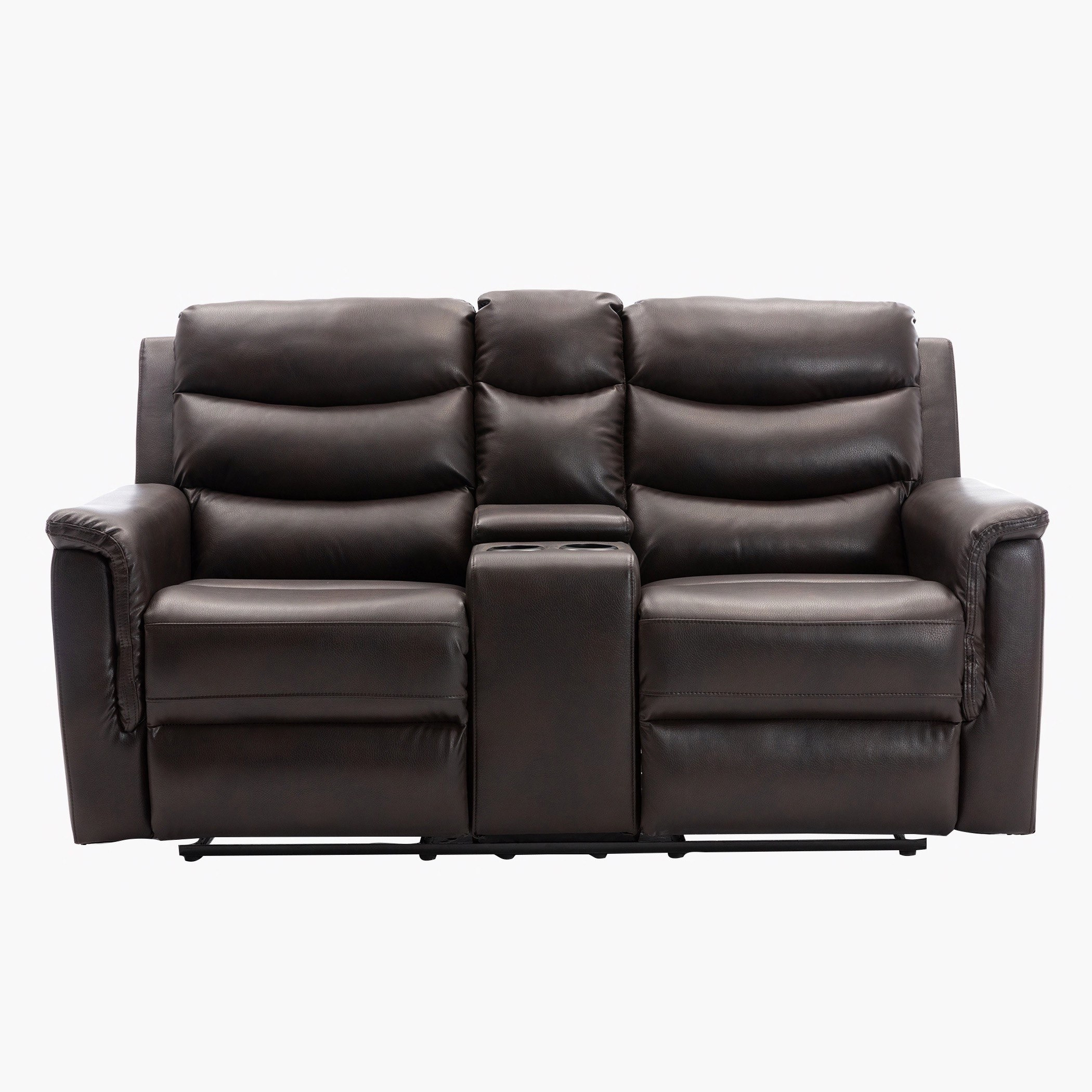 Vatican 2-Seater Leather Air Recliner Sofa with Console and Cup Holder-hbxlivingroom-sofasandarmchairs-sofas-image-2