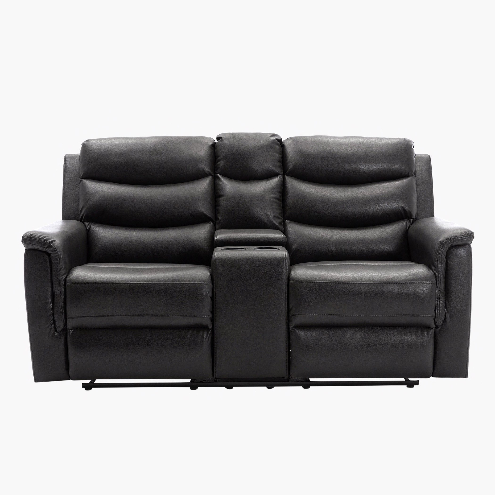 كنبة استرخاء هوائية جلد بمقعدين وكونسول وحامل أكواب من فاتيكان-hbxlivingroom-sofasandarmchairs-sofas-image-2