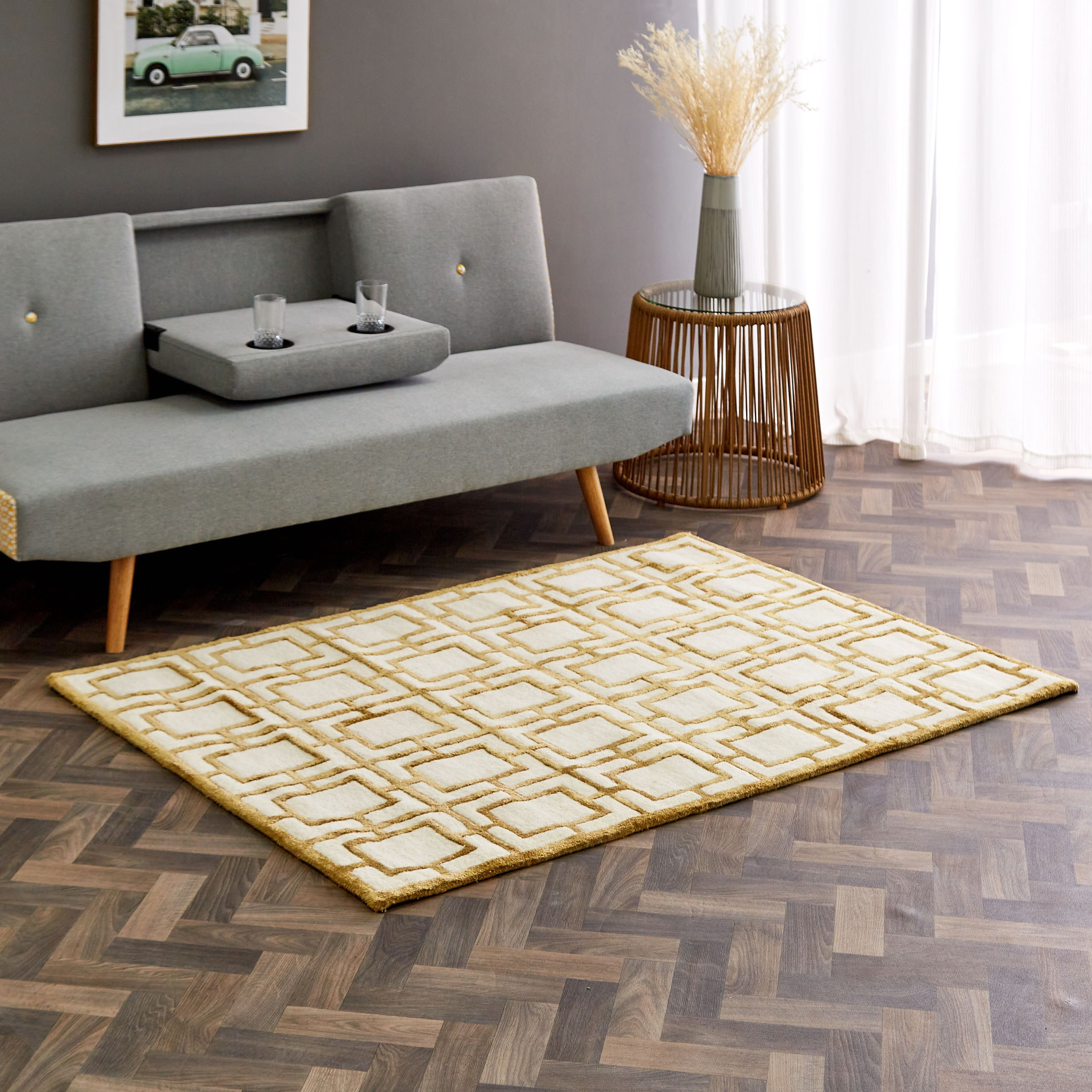 سجادة معنقدة يدويًا من صوف الفسكوز من جيو - 120x170 سم-hbxdecorandfurnishings-floorcoverings-rugs-image-1