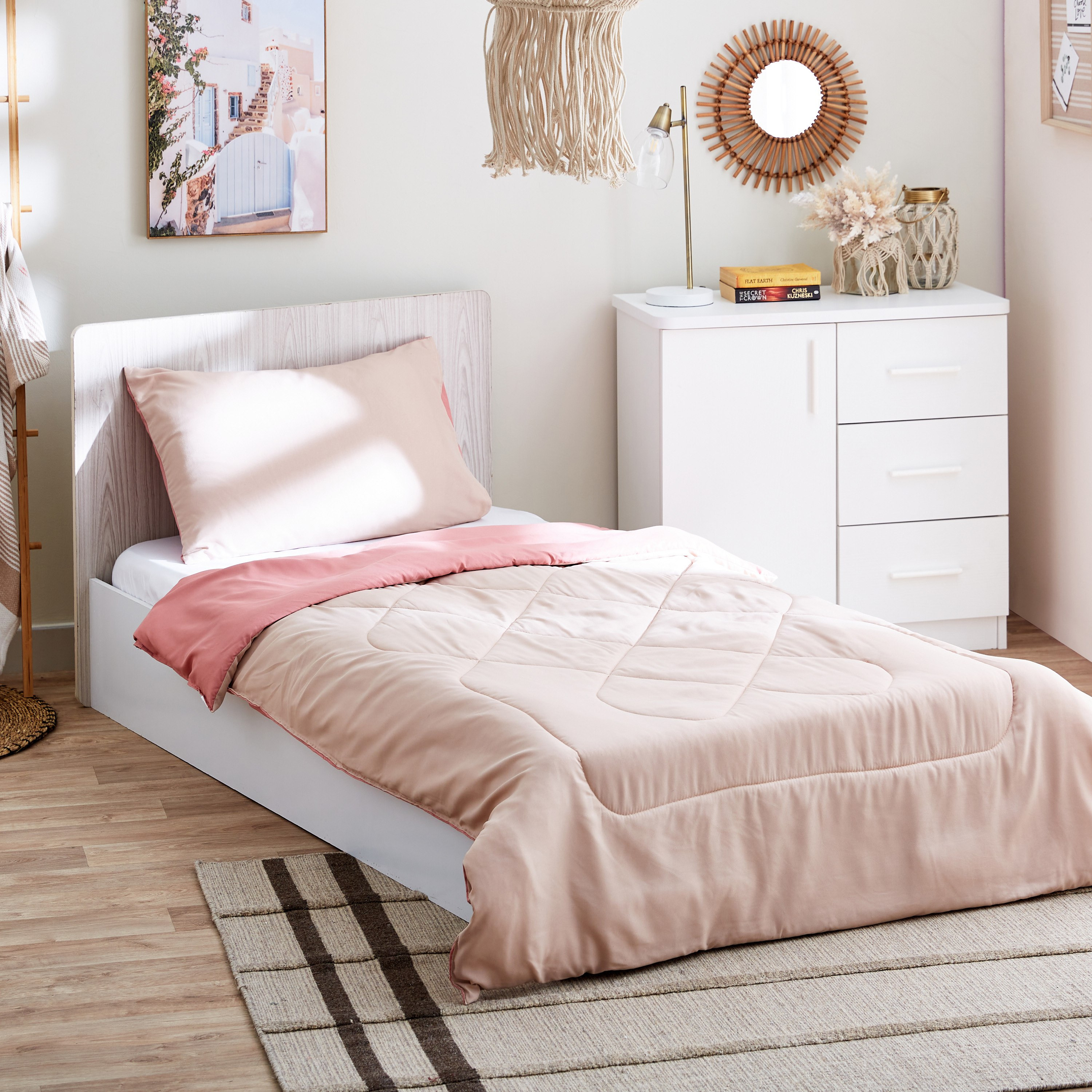 طقم لحاف ألياف دقيقة فردي يستخدم على الوجهين قطعتين من ديربي - 135x220 سم-hbxkidsandyouth-beddingandfurnishings-comfortersets-image-2