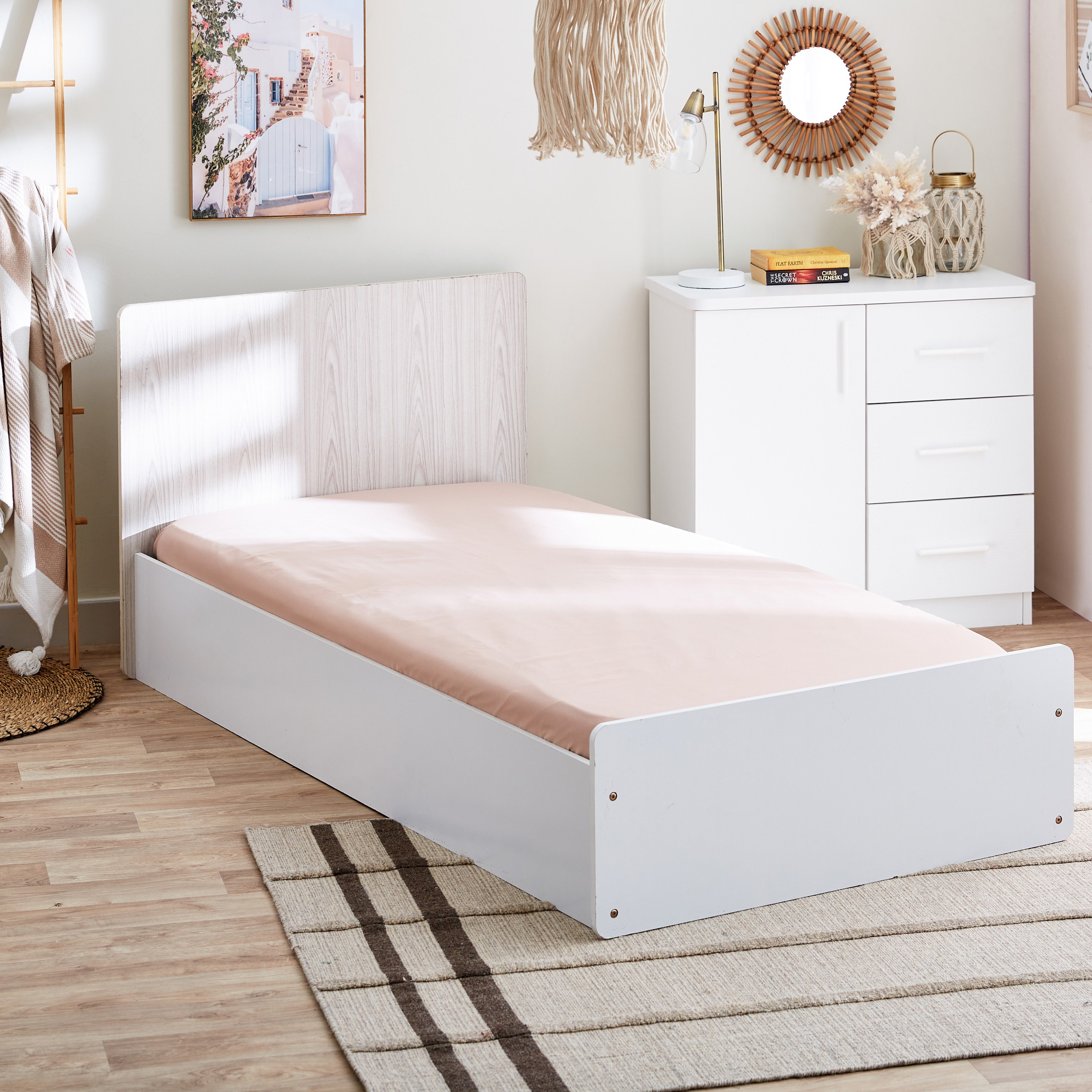 شرشف مطاطي فردي سادة ألياف دقيقة من ديربي - 90x190+20 سم-hbxhomeware-hbxbedroom-image-1