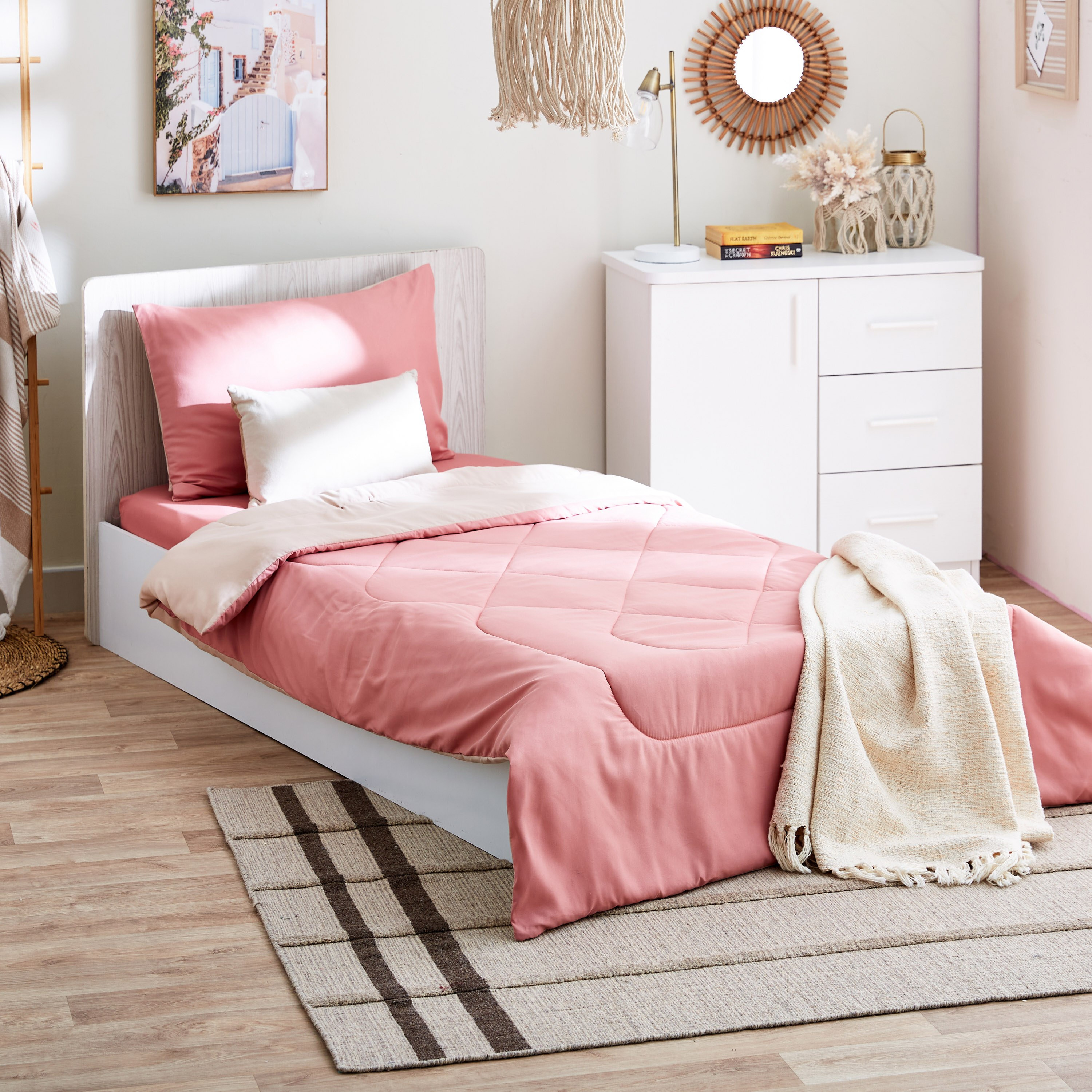 شرشف مطاطي فردي سادة ألياف دقيقة من ديربي - 90x190+20 سم-hbxhomeware-hbxbedroom-image-6