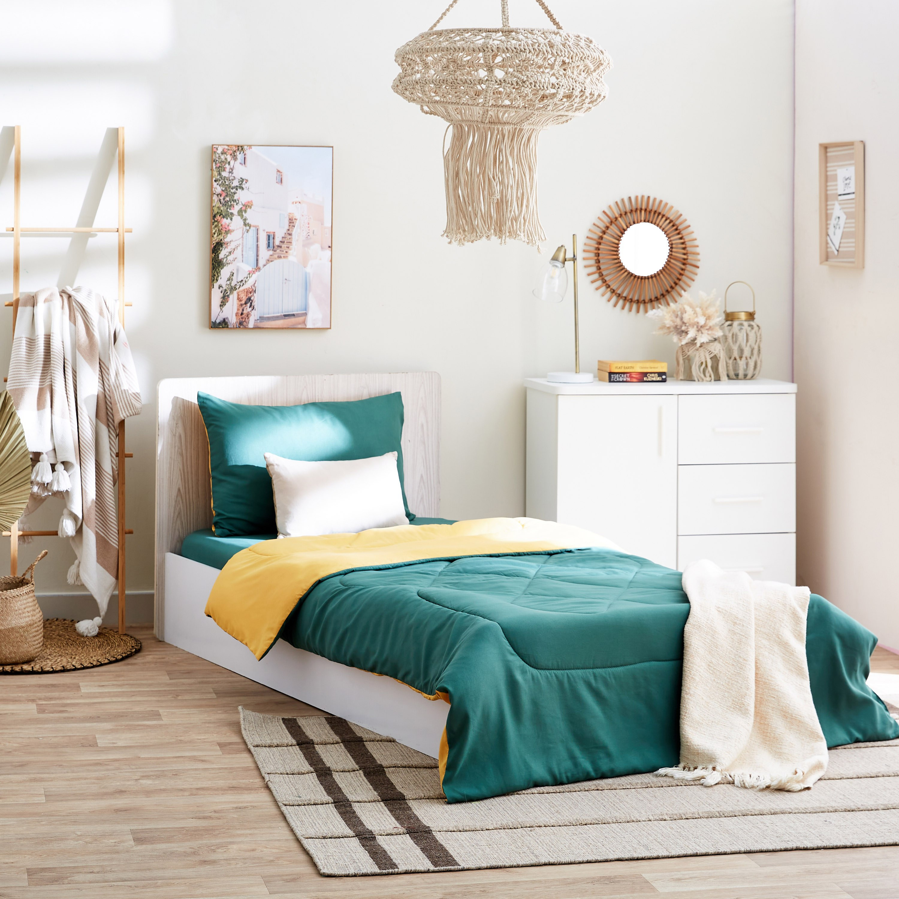 شرشف مطاطي فردي سادة مايكروفايبر من ديربي - 90x190+20 سم-hbxhomeware-hbxbedroom-image-6