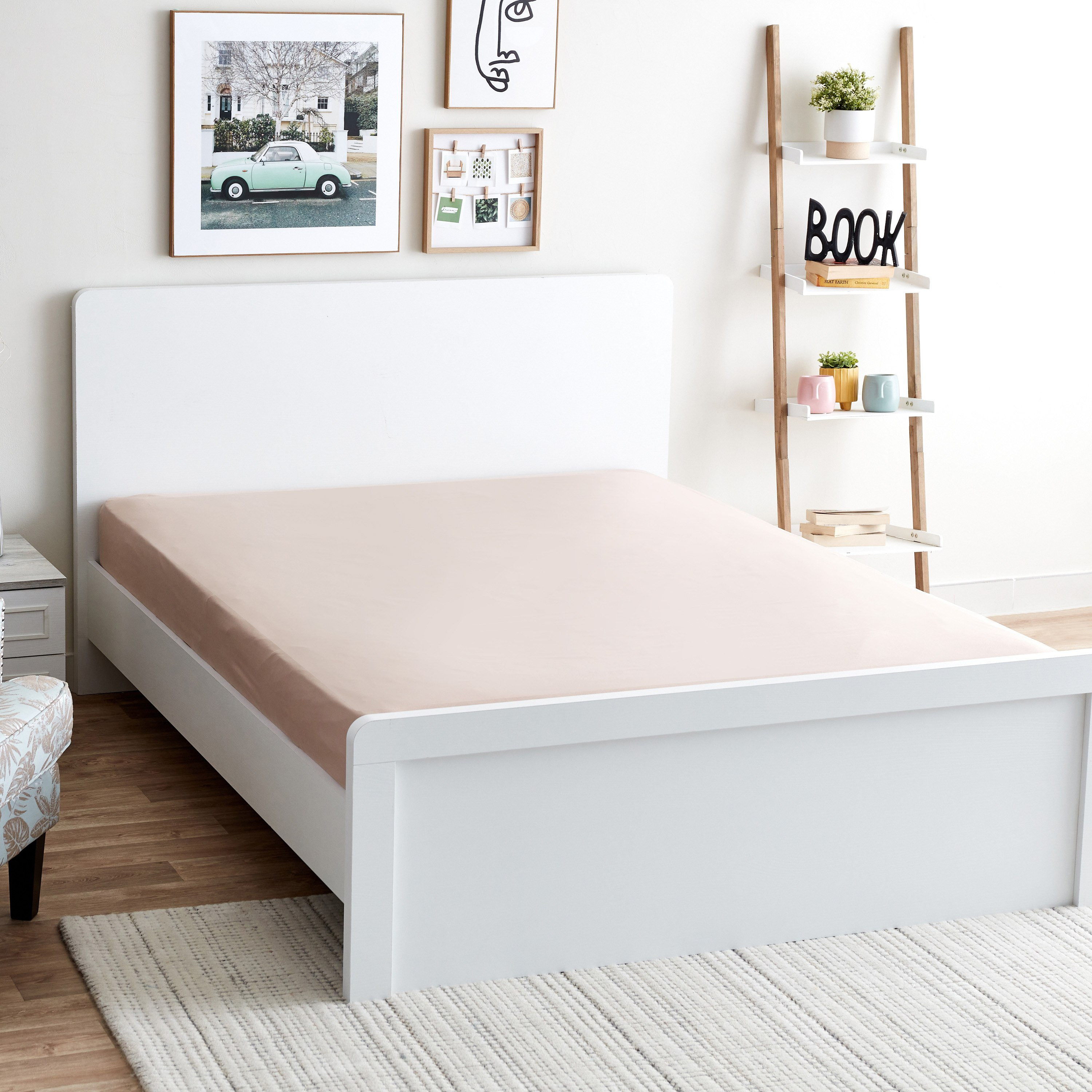 Derby Solid King Microfiber Fitted Sheet - 180x200+25 cm-hbxhomeware-bedding-fittedsheets-image-1