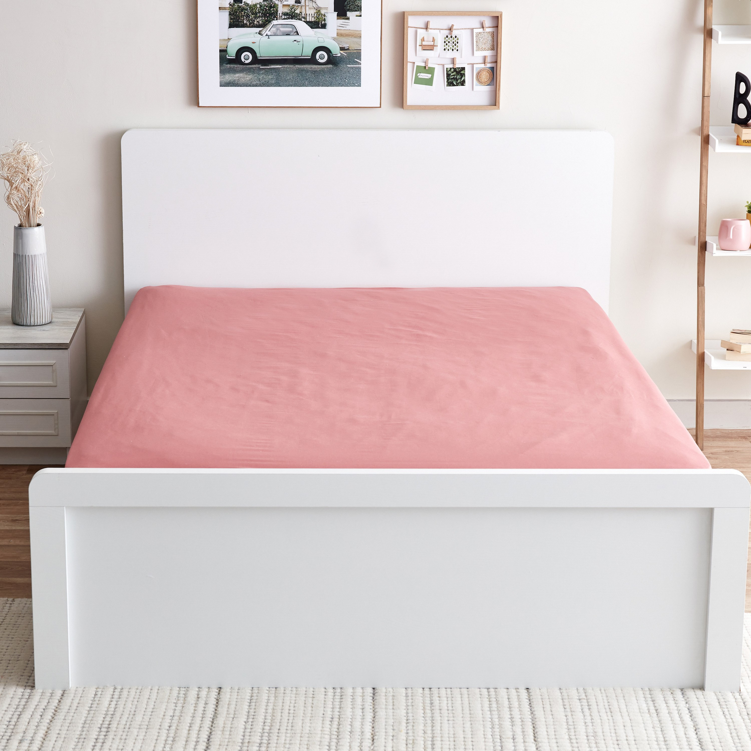 Derby Solid King Microfibre Fitted Sheet - 180x200+25 cm-hbxhomeware-hbxbedroom-image-3