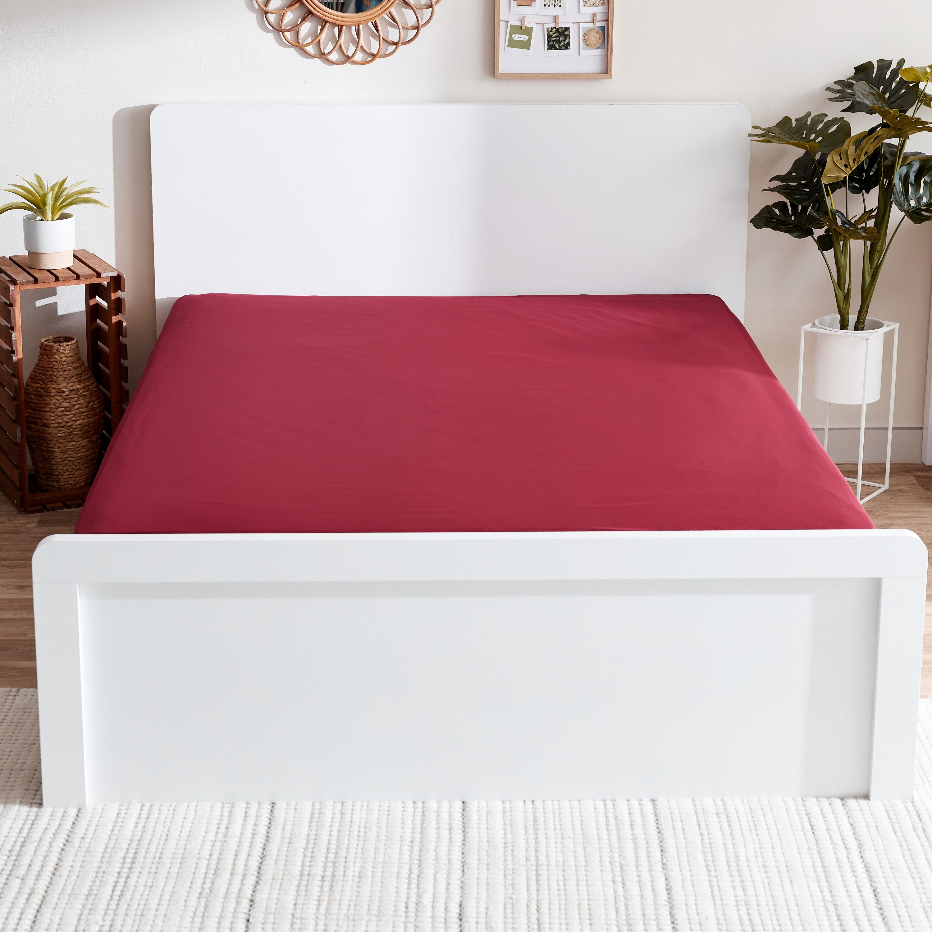 Derby Solid King Microfibre Fitted Sheet - 180x200+25 cm-hbxhomeware-hbxbedroom-image-3