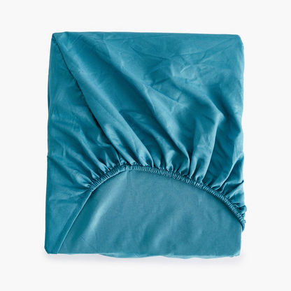 Derby Solid King Microfiber Fitted Sheet - 180x200+25 cms