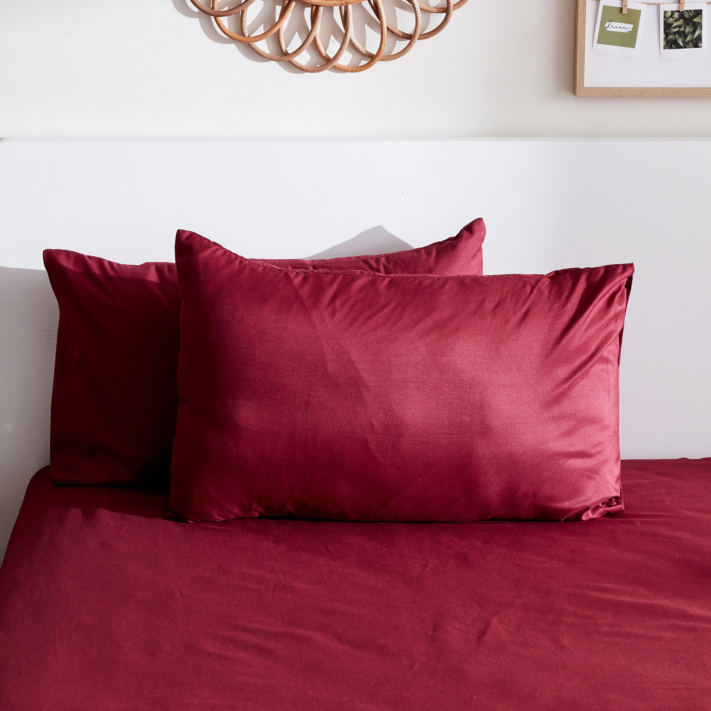 Derby 2-Piece Solid Microfibre Pillowcase Set - 45x70 cm-hbxhomeware-hbxbedroom-image-2