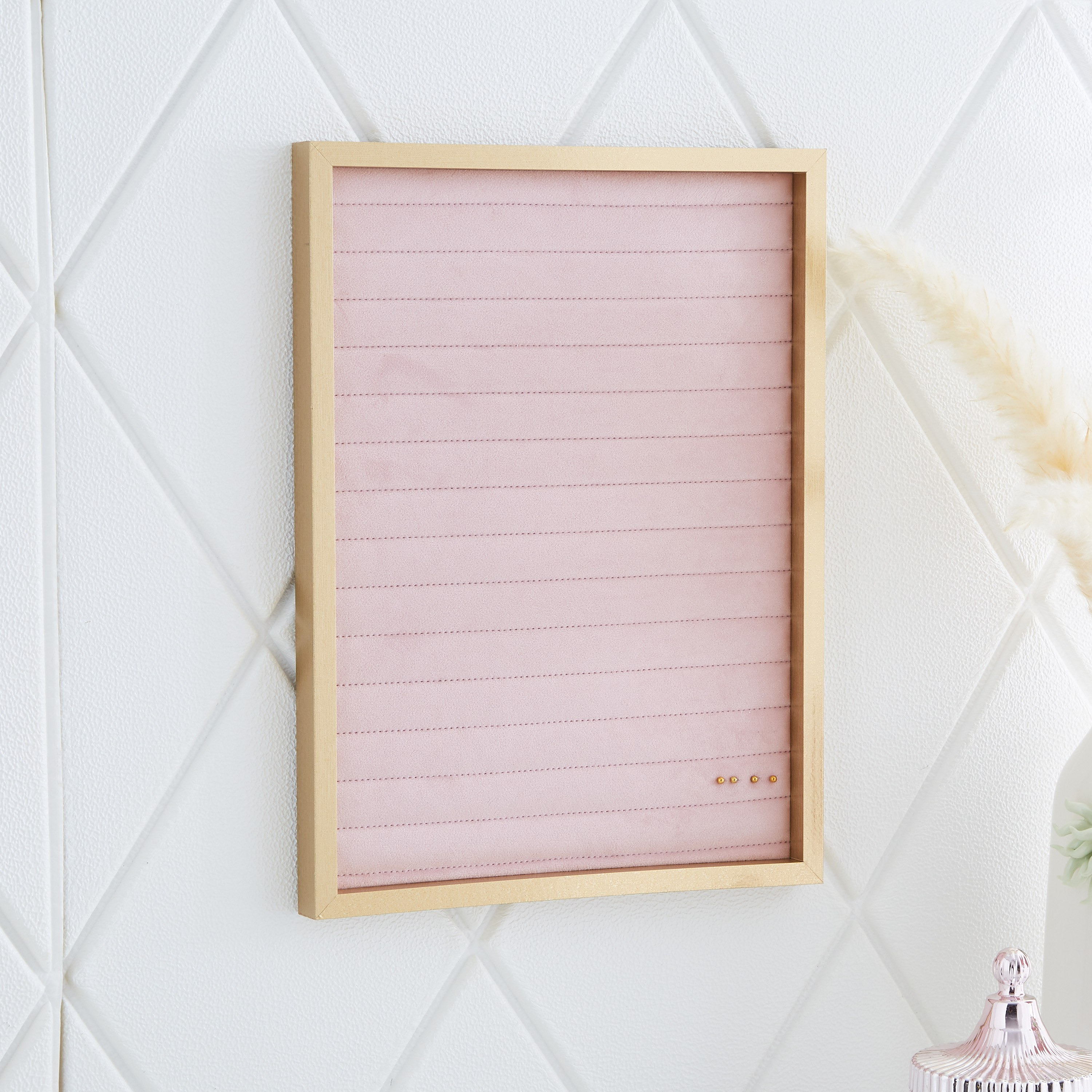 Lia MDF and Velvet Photo Frame - 30x3x40 cm-hbxbedroom-decorandaccessories-photoframes-image-1