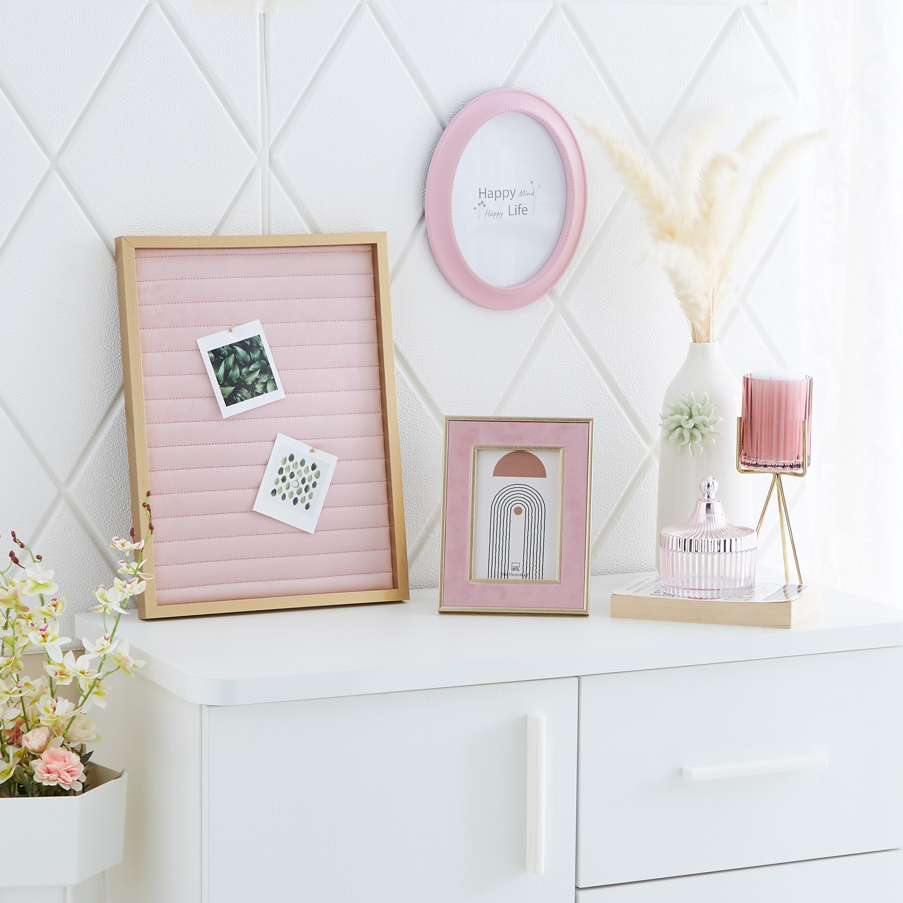 Lia MDF and Velvet Photo Frame - 30x3x40 cm-hbxbedroom-decorandaccessories-photoframes-image-5