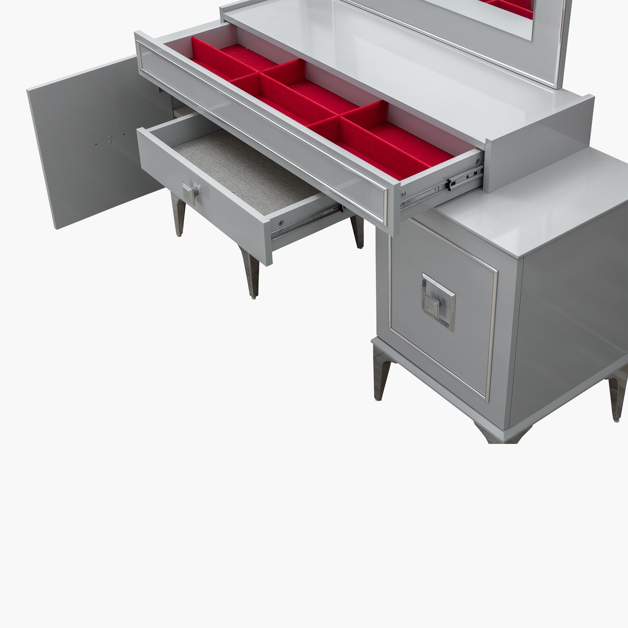 طقم غرفة نوم كينج 6 قطع من إيفلين - 180x200 سم-hbxbedroom-bedsandbedsets-bedroomsets-king-image-12