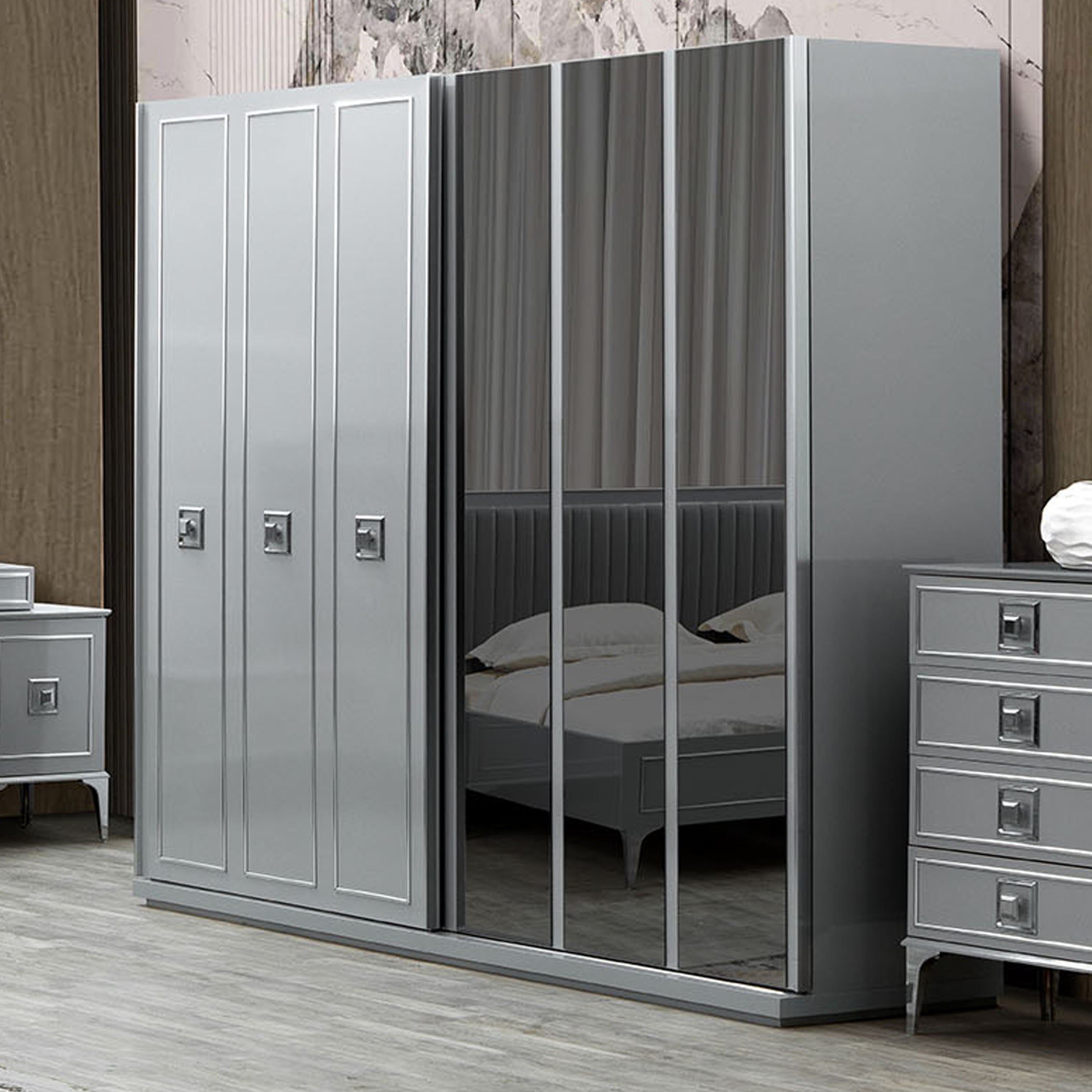 خزانة ملابس بباب انزلاقي و3 مرآة من إيفلين-hbxfurniture-wardrobes-image-1