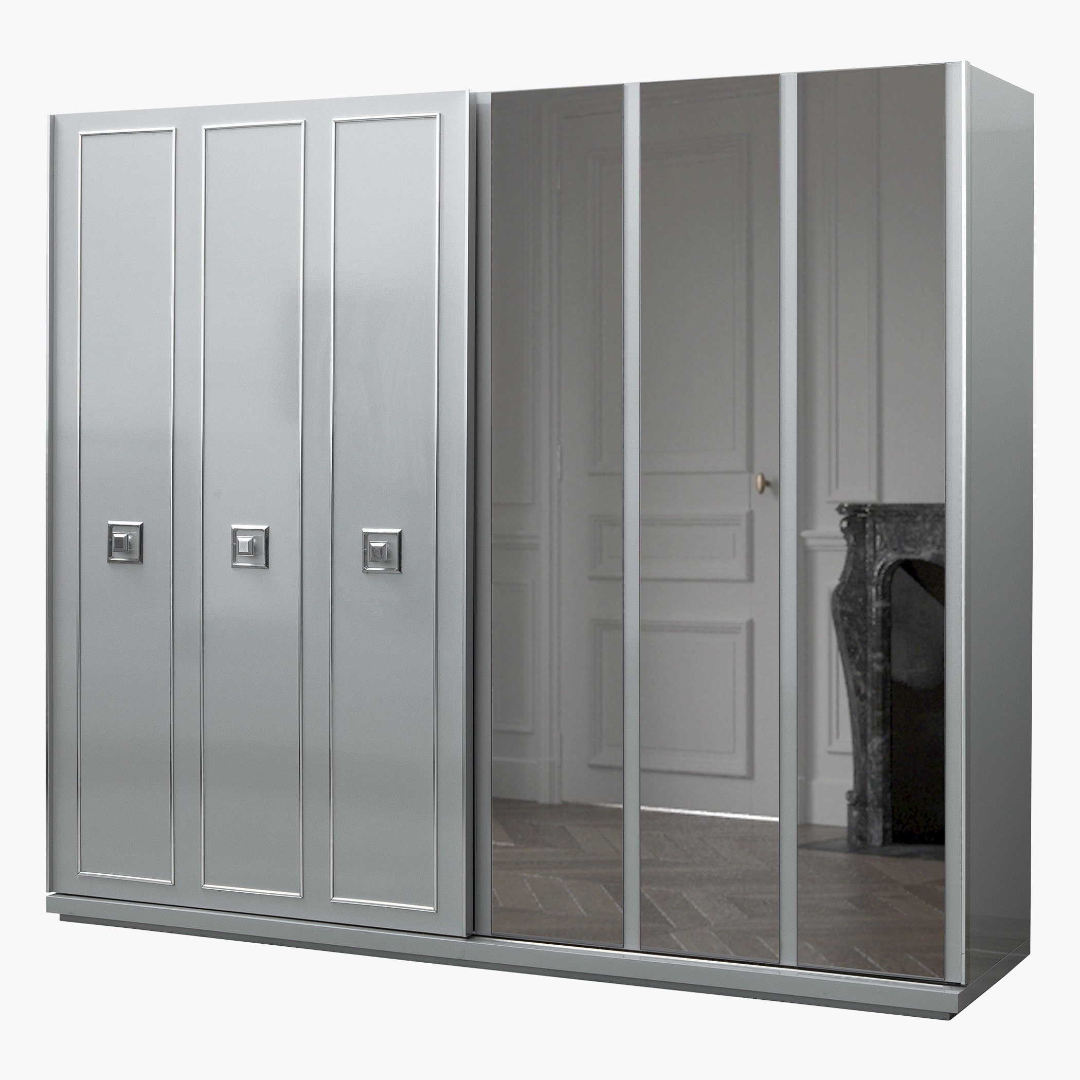 خزانة ملابس بباب انزلاقي و3 مرآة من إيفلين-hbxfurniture-wardrobes-image-3
