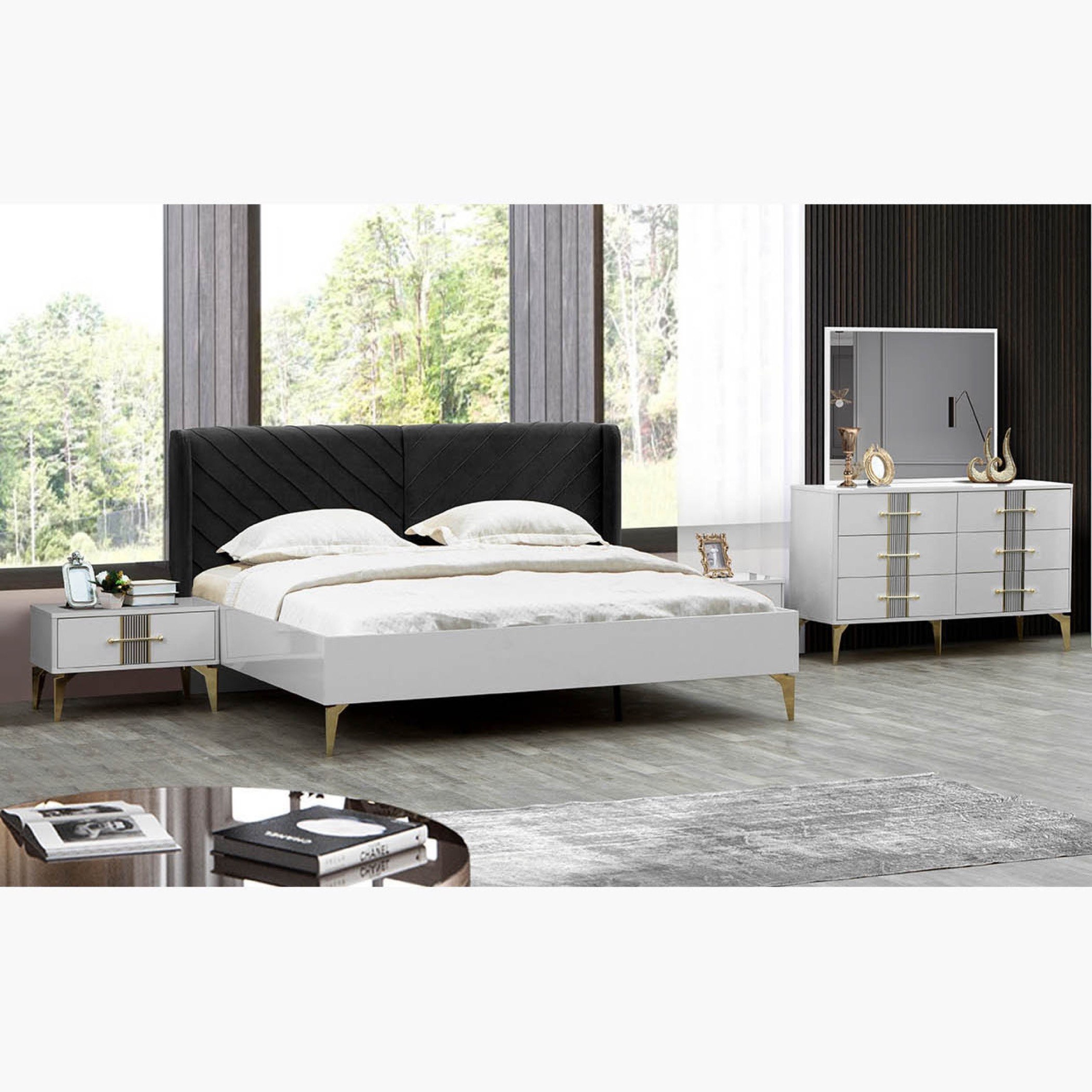 طقم غرفة نوم كينج 5 قطع من ريجانو - 180x200 سم-hbxbedroom-bedsandbedsets-bedroomsets-king-image-1