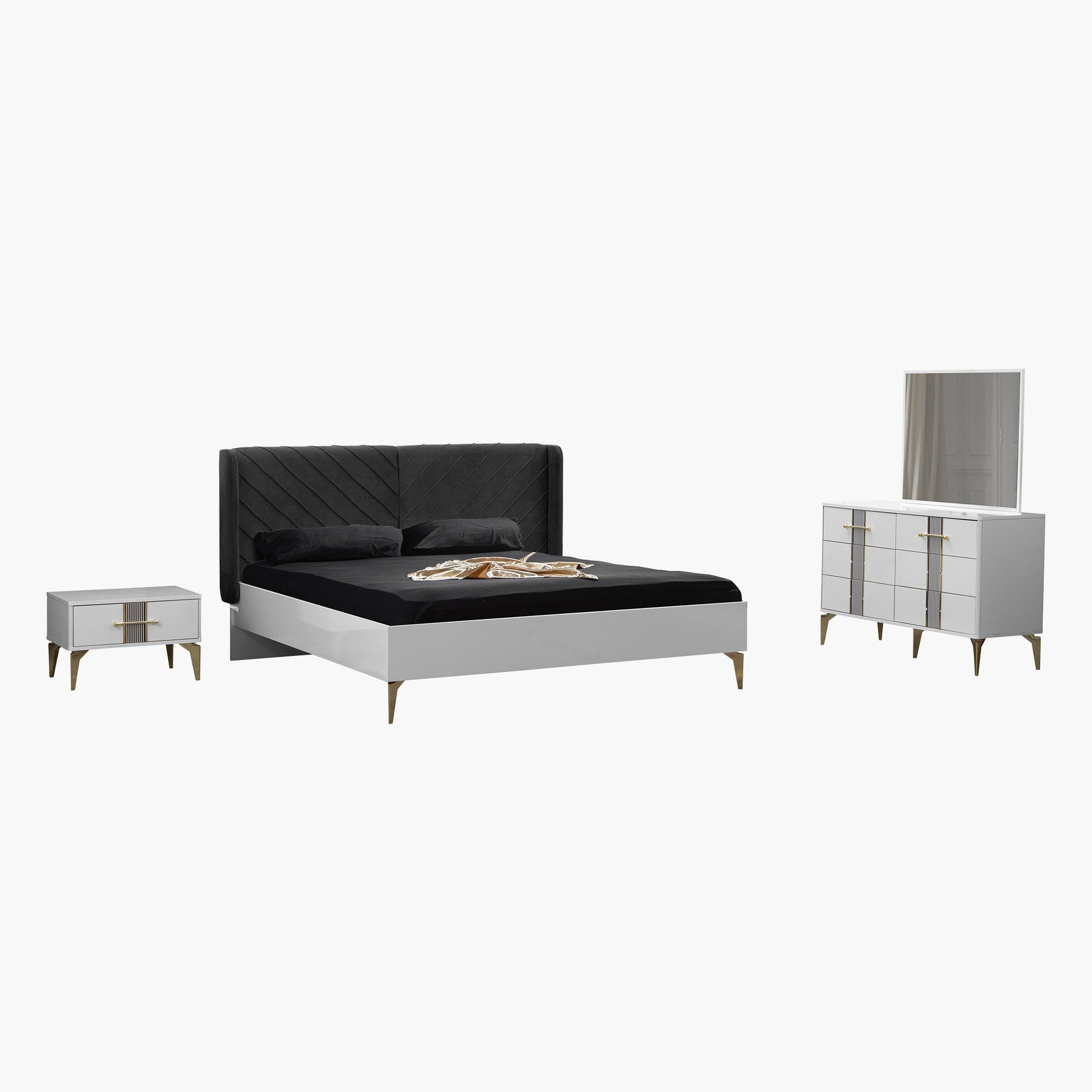 طقم غرفة نوم كينج 5 قطع من ريجانو - 180x200 سم-hbxbedroom-bedsandbedsets-bedroomsets-king-image-2