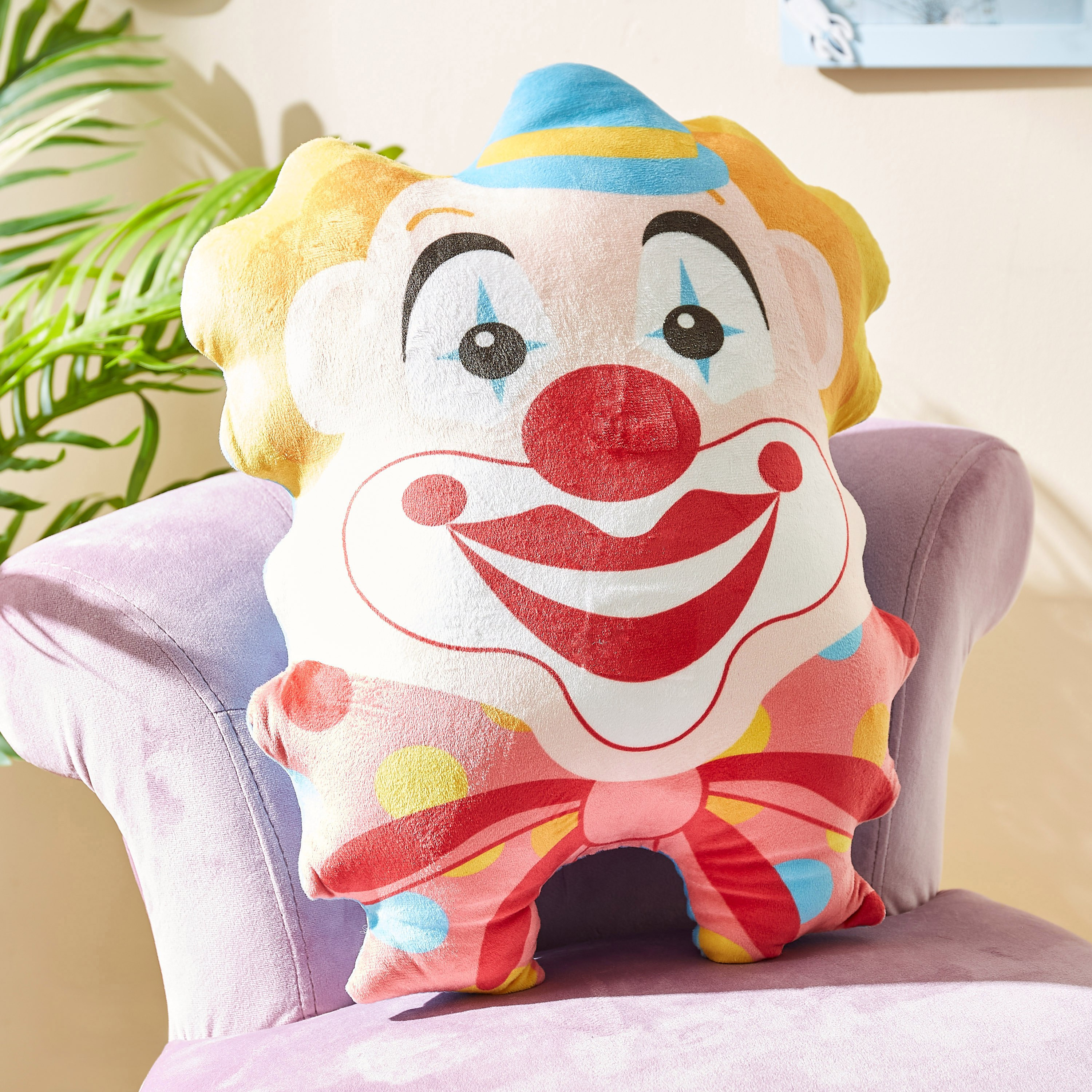 Lush Joker Shaped Filled Cushion - 40x30x11.5 cm-hbxhomeware-hbxkidsandyouth-image-1