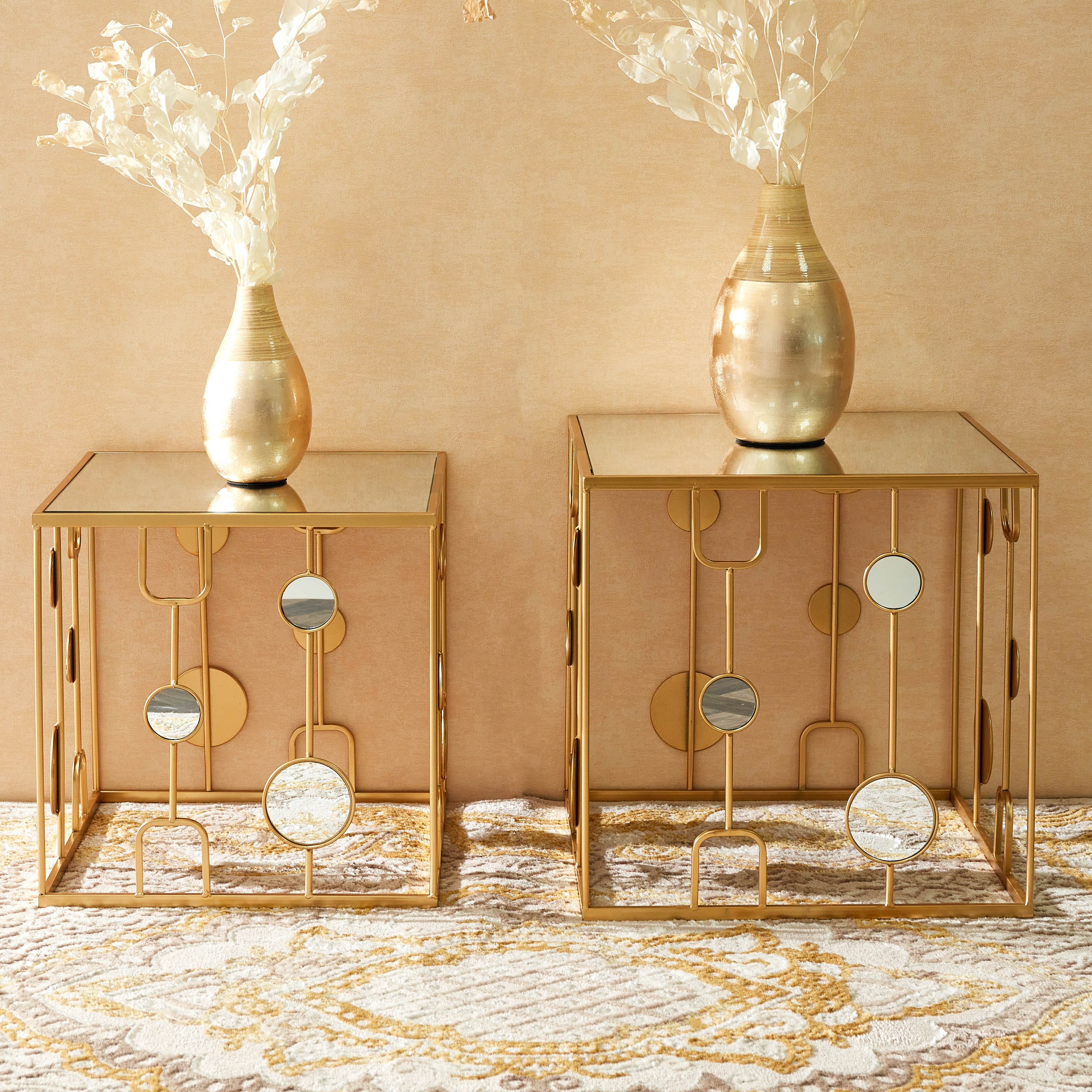 طقم طاولة جانبية مربعة قطعتين من دانبيري-hbxfurniture-livingroom-endtables-image-2