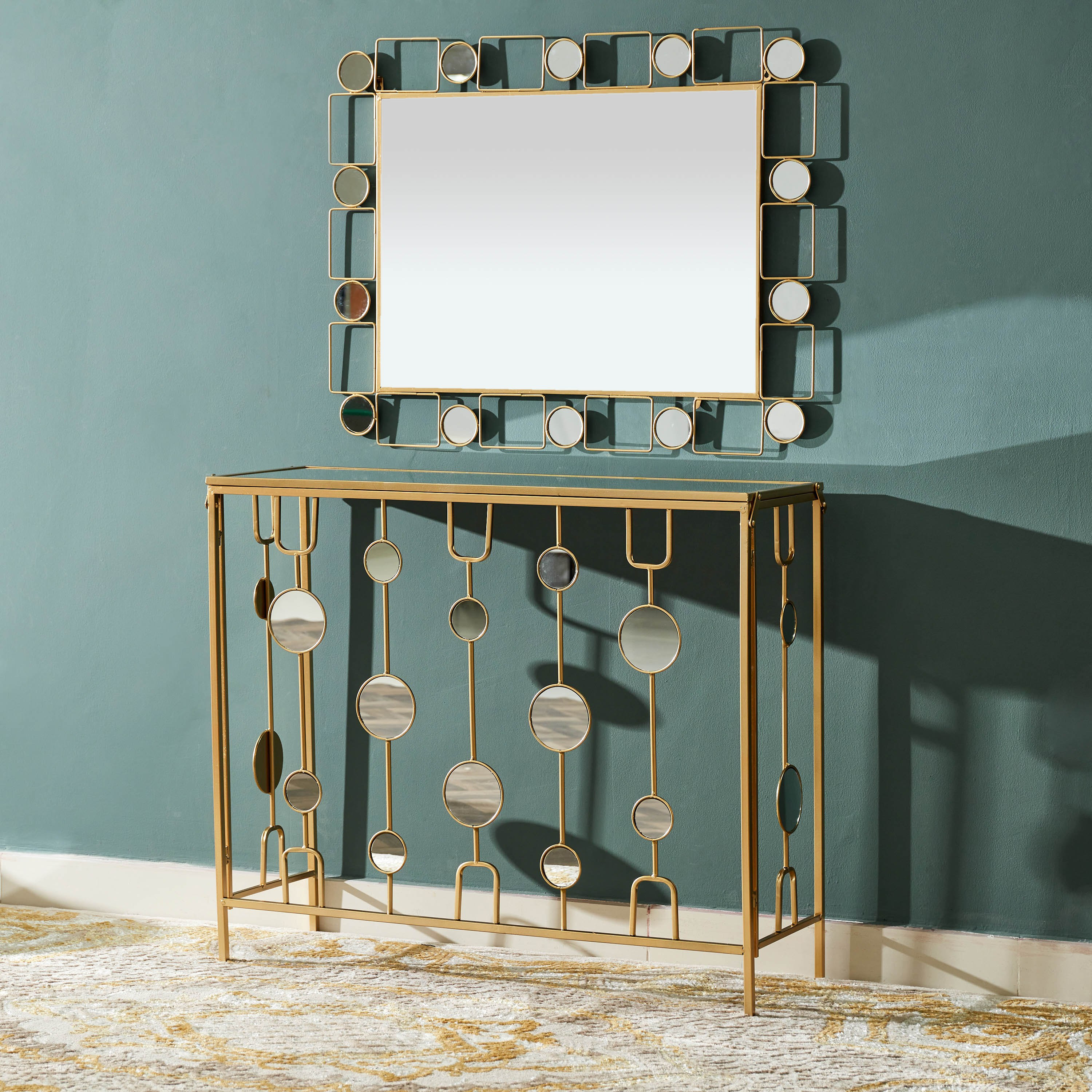 طاولة كونسول بمرآة من دانبيري-hbxfurniture-tablesandstands-consoletables-image-1