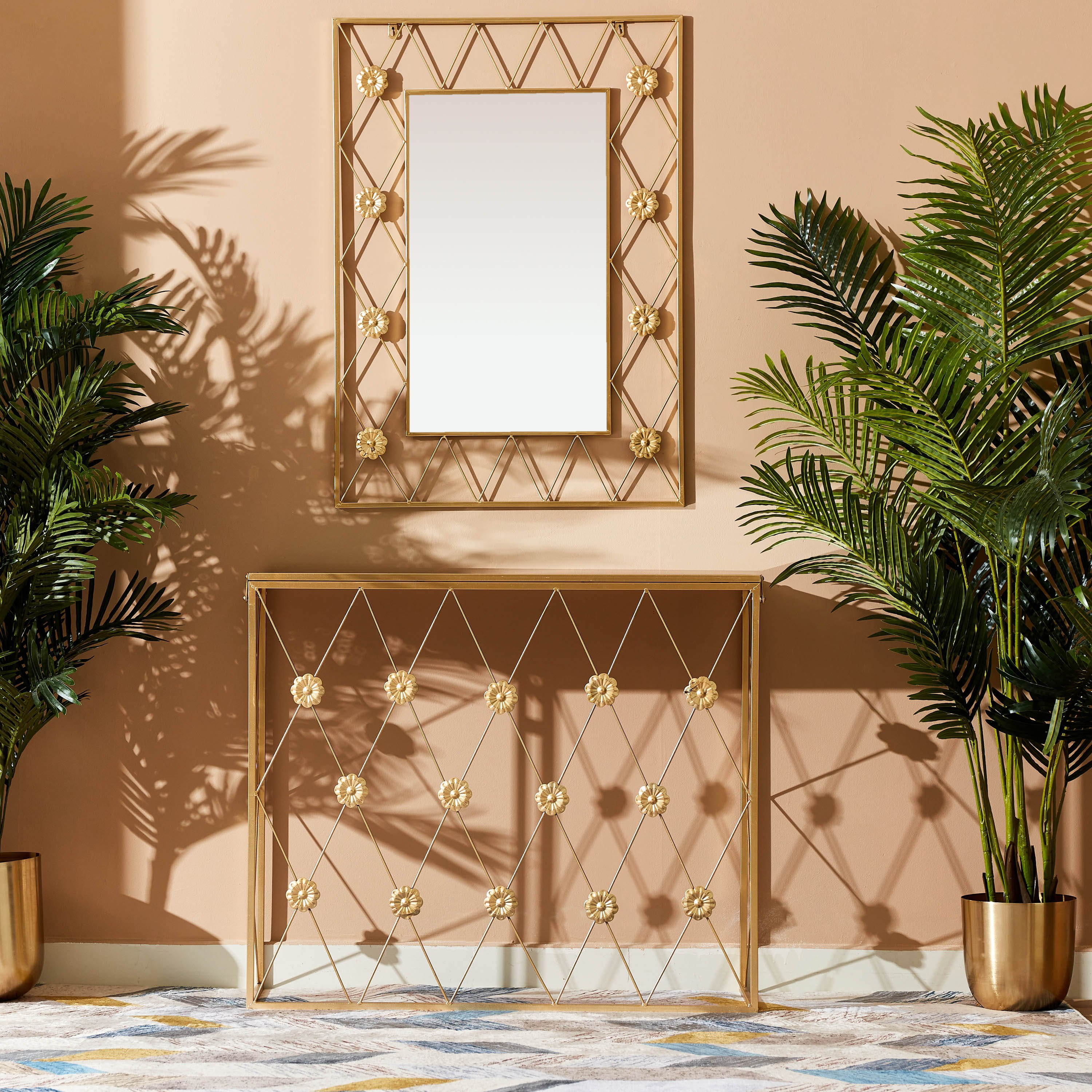 طاولة كونسول مع مرآة من فارلي-hbxfurniture-tablesandstands-consoletables-image-1