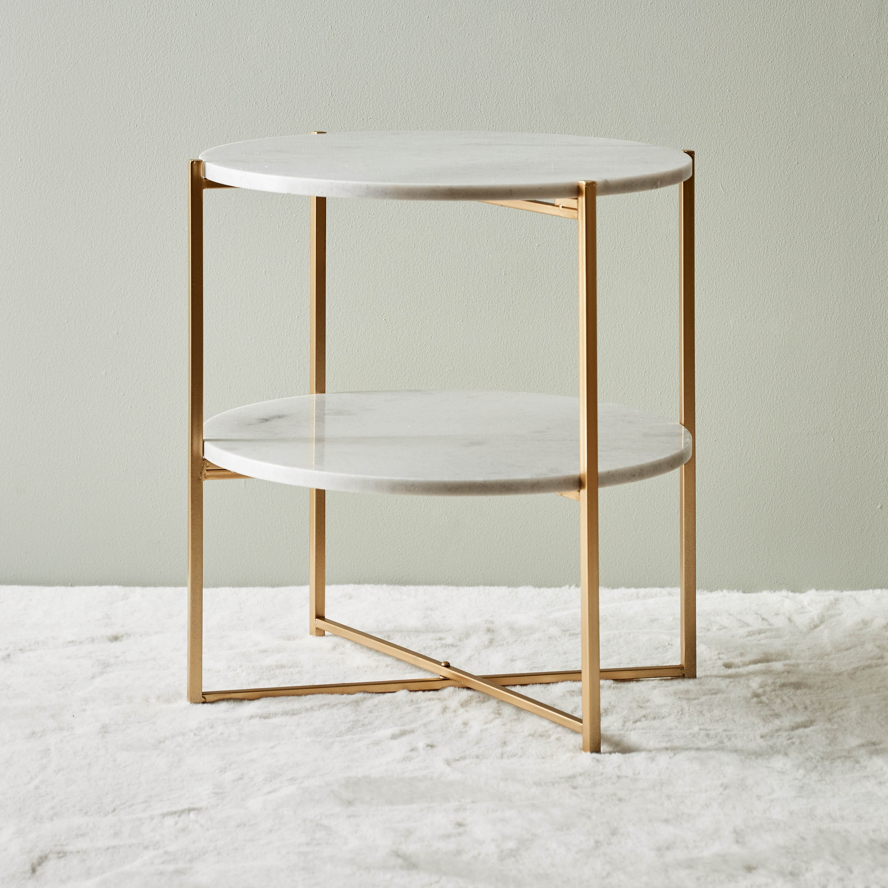 طاولة جانبية بسطح رخام من بورتيا-hbxfurniture-livingroom-endtables-image-1