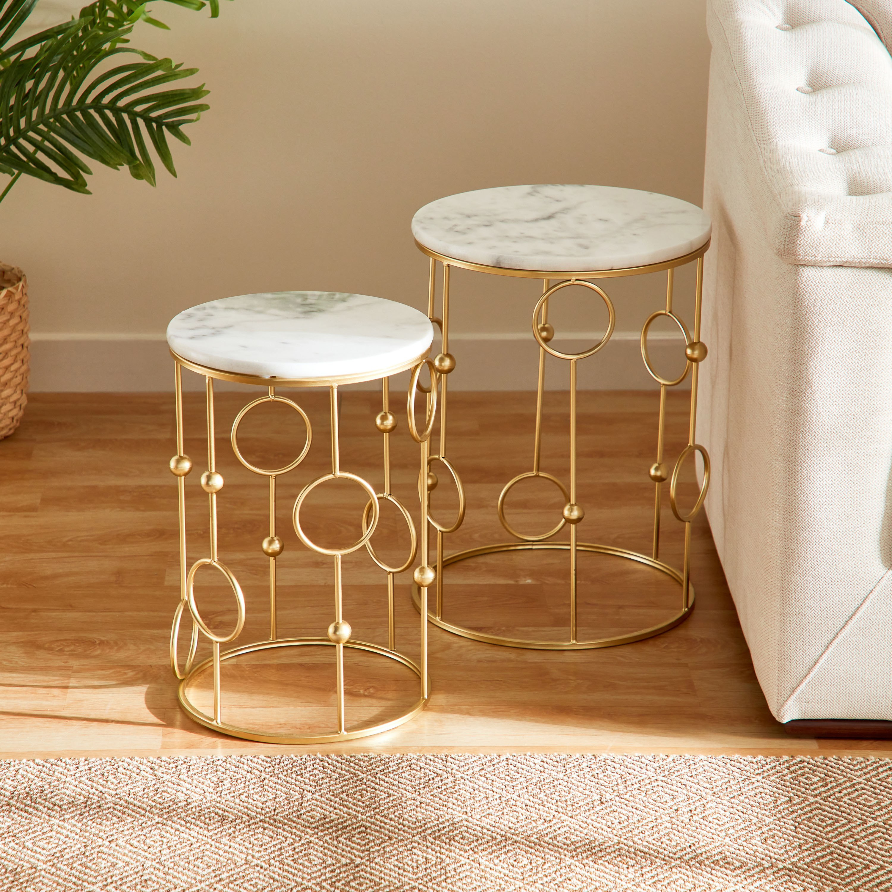 طاولة جانبية مستديرة من قبرص - طقم من قطعتين-hbxfurniture-livingroom-endtables-image-2