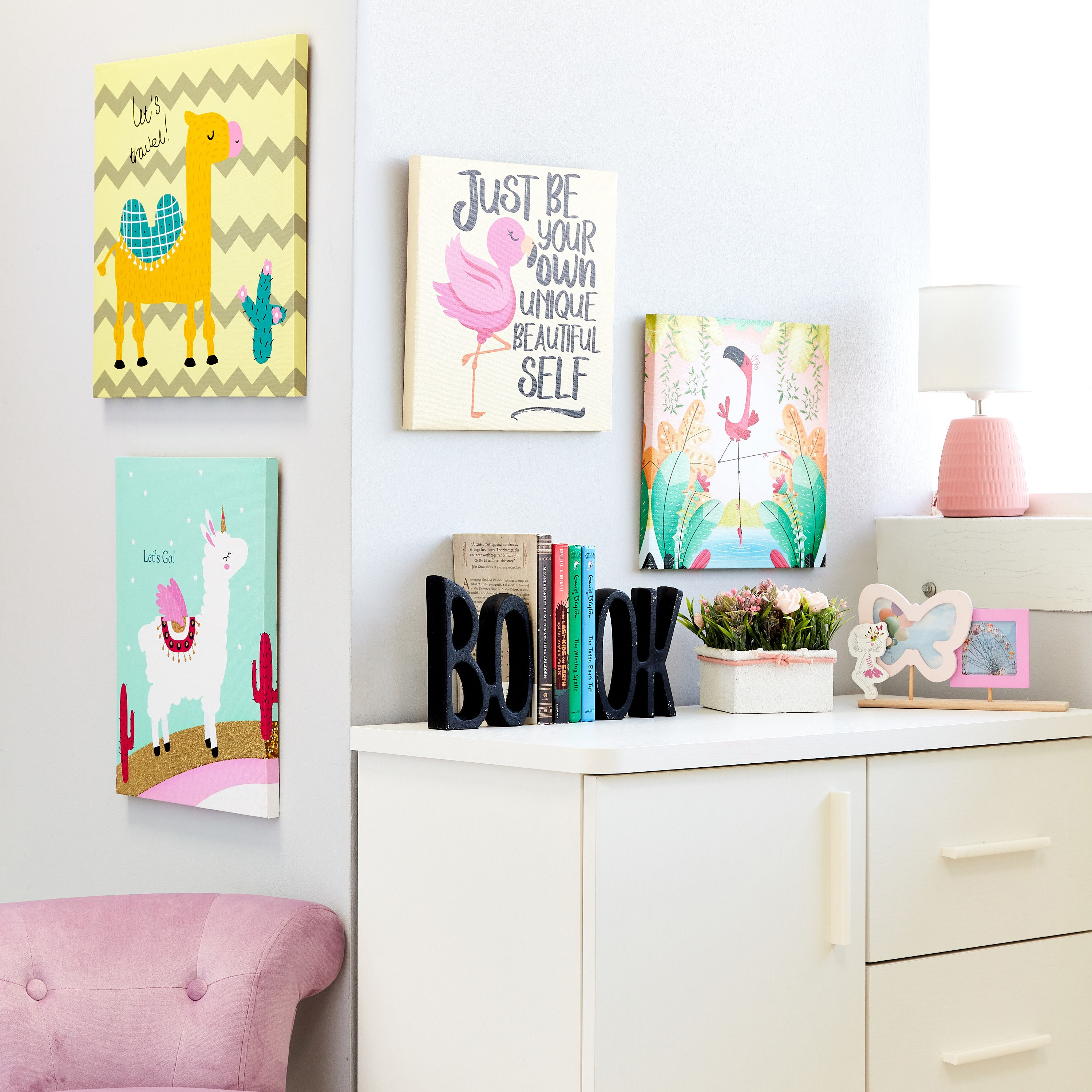 طقم زينة حائط كانفاس بطبعات قطعتين من آرتيستري - 30x30x1.8 سم-hbxhomeware-hbxkidsandyouth-image-4