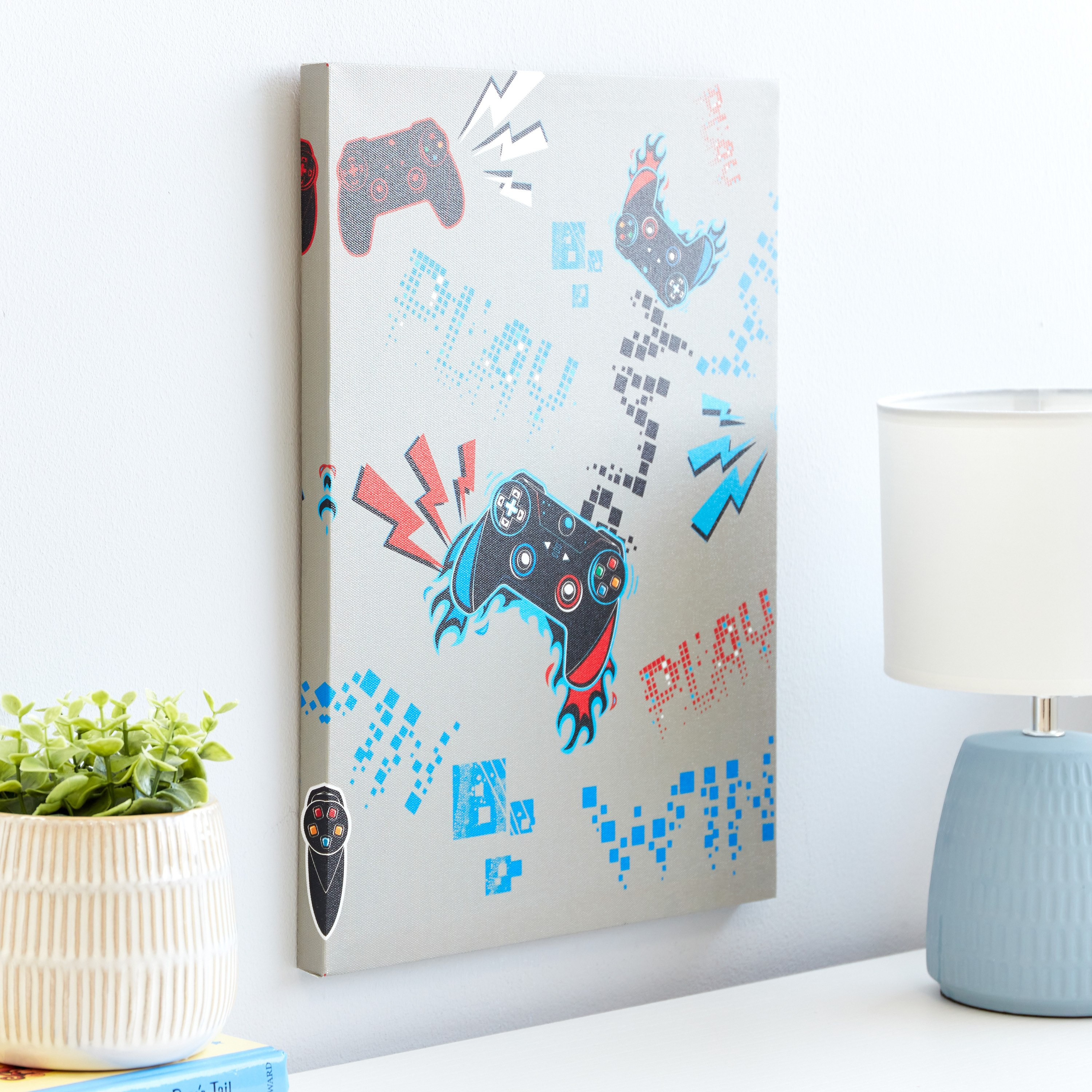 زينة حائط كانفاس بطبعات ألعاب من آرتيستري - 30x40x1.8 سم-hbxhomeware-hbxkidsandyouth-image-2