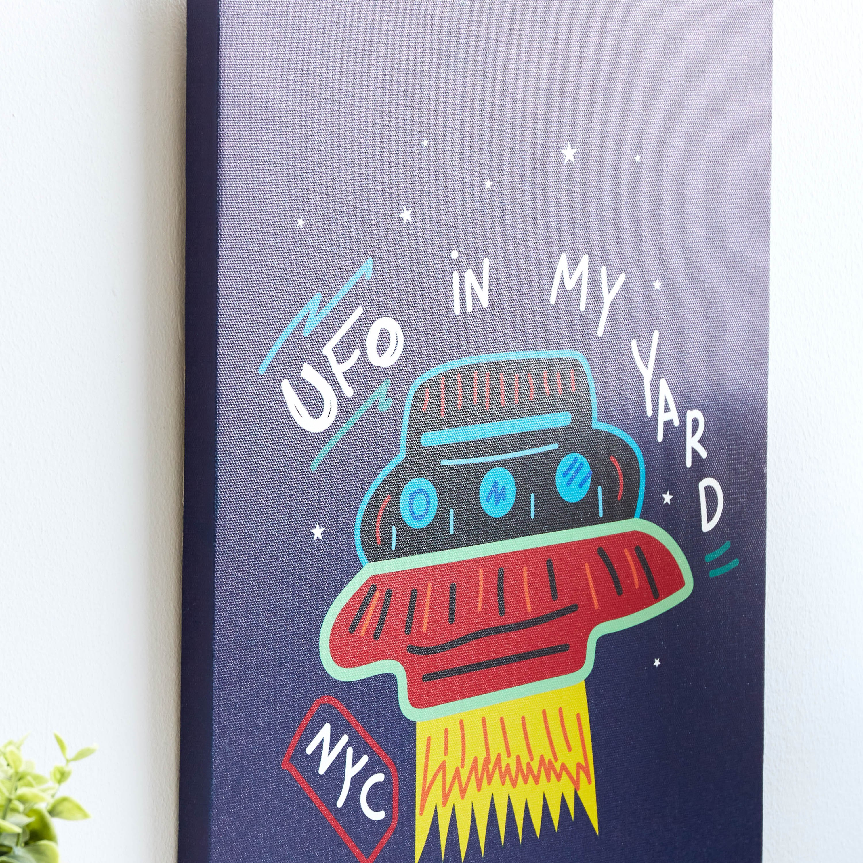 Artistry UFO in my Yard Printed Canvas Wall Art - 30x40x1.8 cm-hbxhomeware-hbxkidsandyouth-image-3