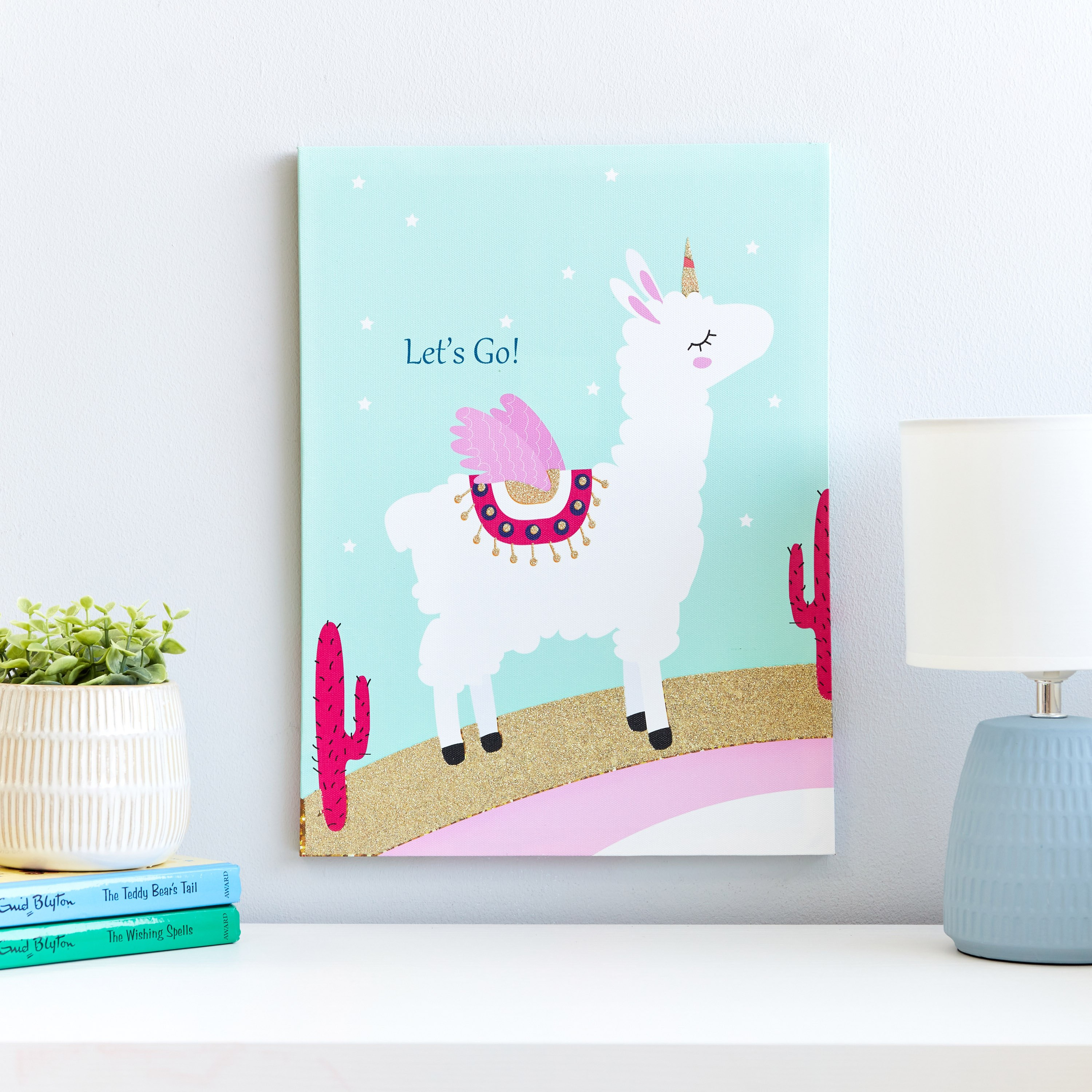 زينة حائط كانفاس بطبعات جليتر من آرتيستري - 30x40x1.8 سم-hbxhomeware-hbxkidsandyouth-image-1