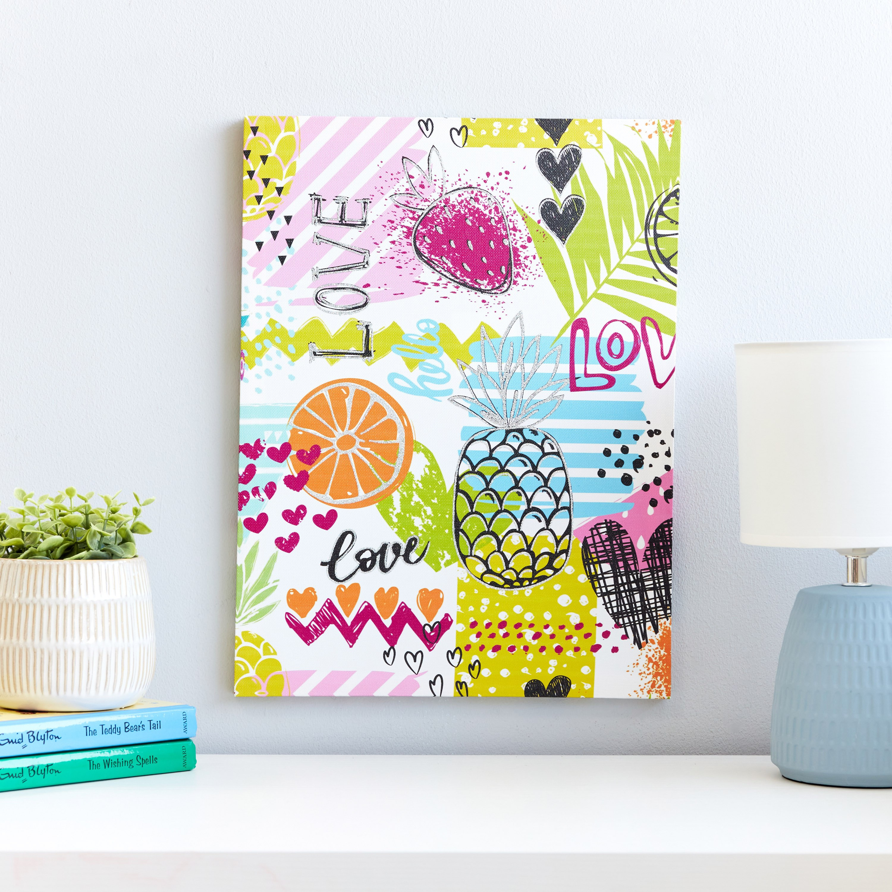 زينة حائط كانفاس بطبعات جليتر من آرتيستري - 30x40x1.8 سم-hbxhomeware-hbxkidsandyouth-image-1