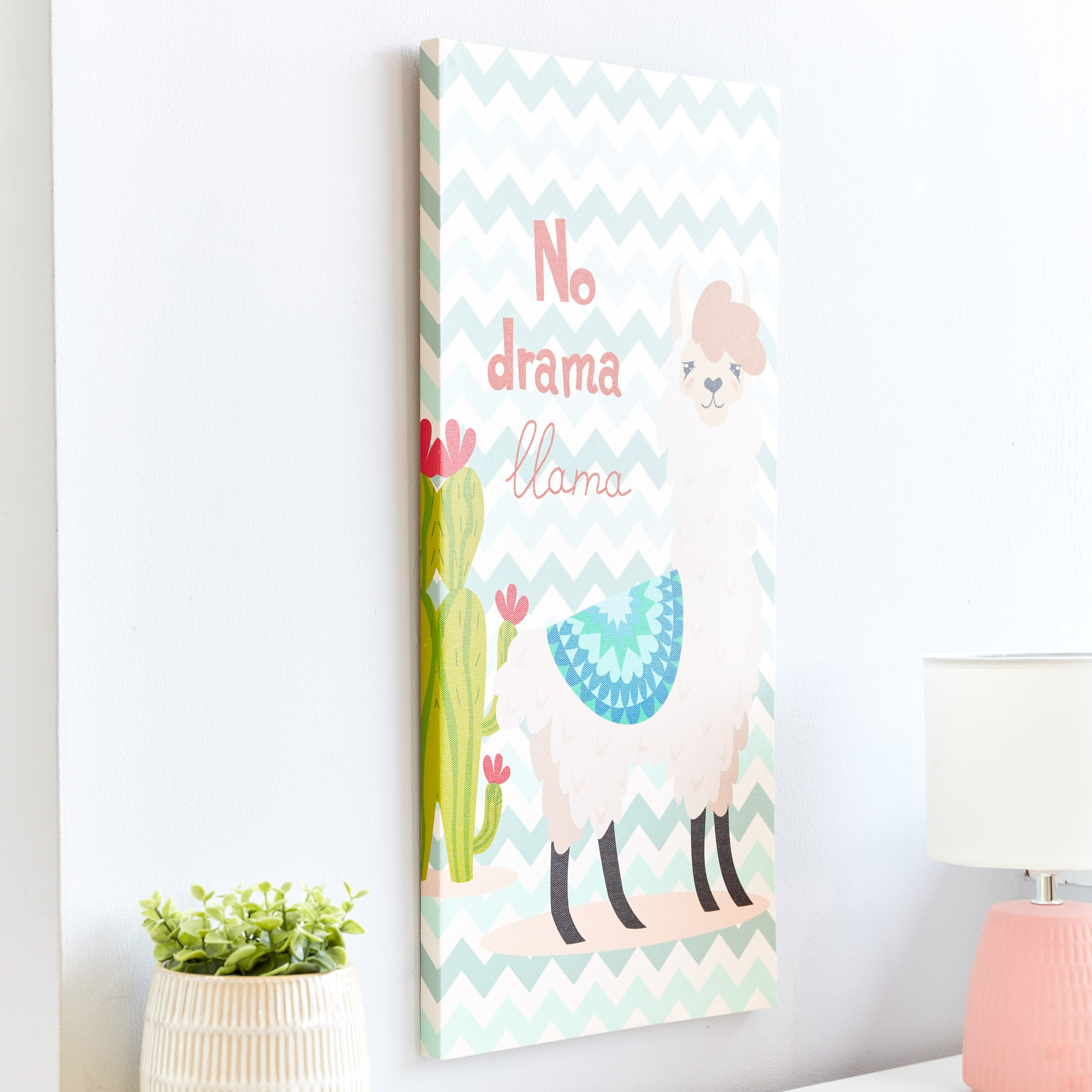 زينة حائط كانفاس بطبعات نو دراما إيلاما من آرتيستري - 30x60x1.8 سم-hbxhomeware-hbxkidsandyouth-image-2