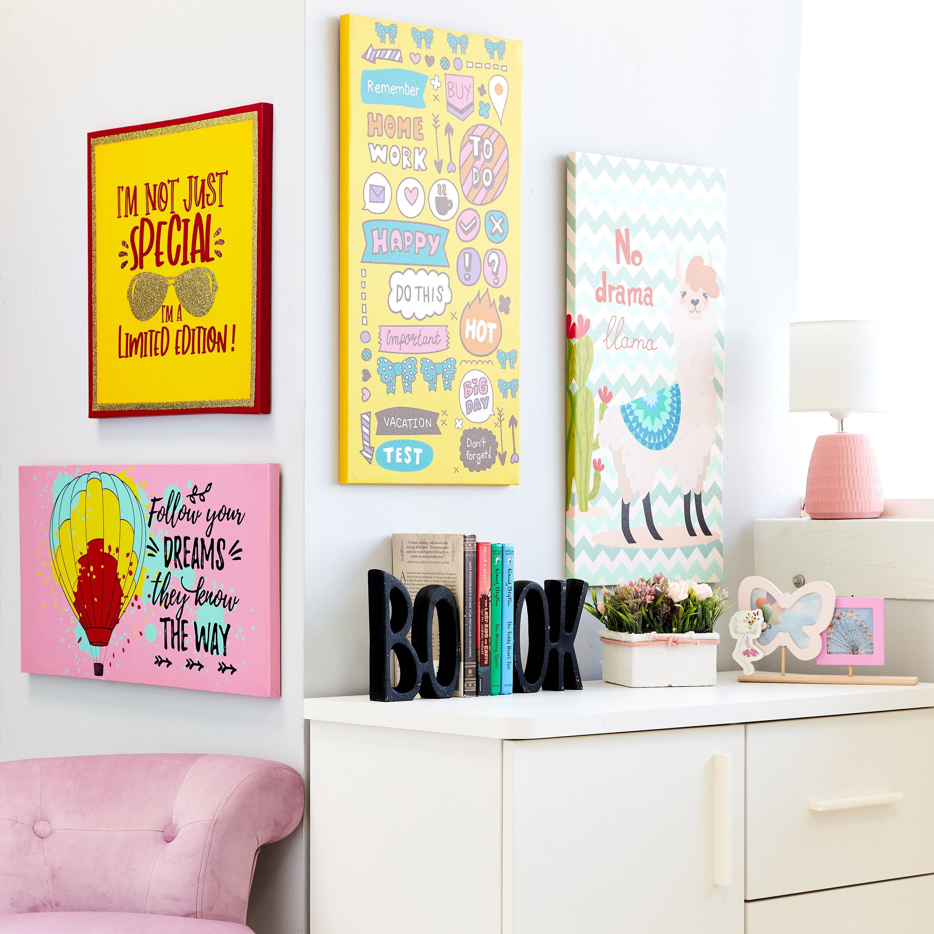 زينة حائط كانفاس بطبعات نو دراما إيلاما من آرتيستري - 30x60x1.8 سم-hbxhomeware-hbxkidsandyouth-image-4