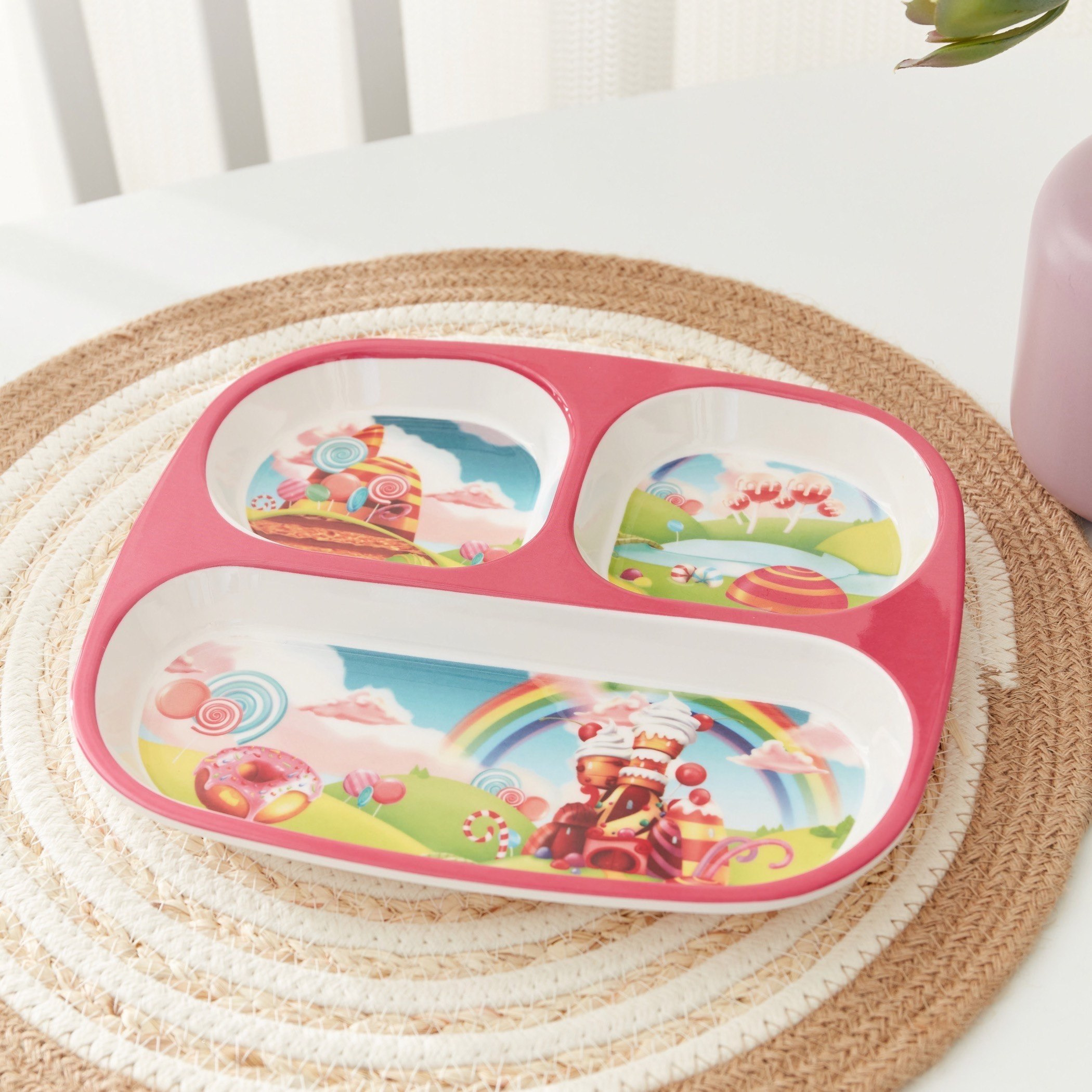 صحن 3 أقسام بتصميم خيالي من ترينيتي - 24x21.5 سم-hbxhomeware-hbxkidsandyouth-image-1