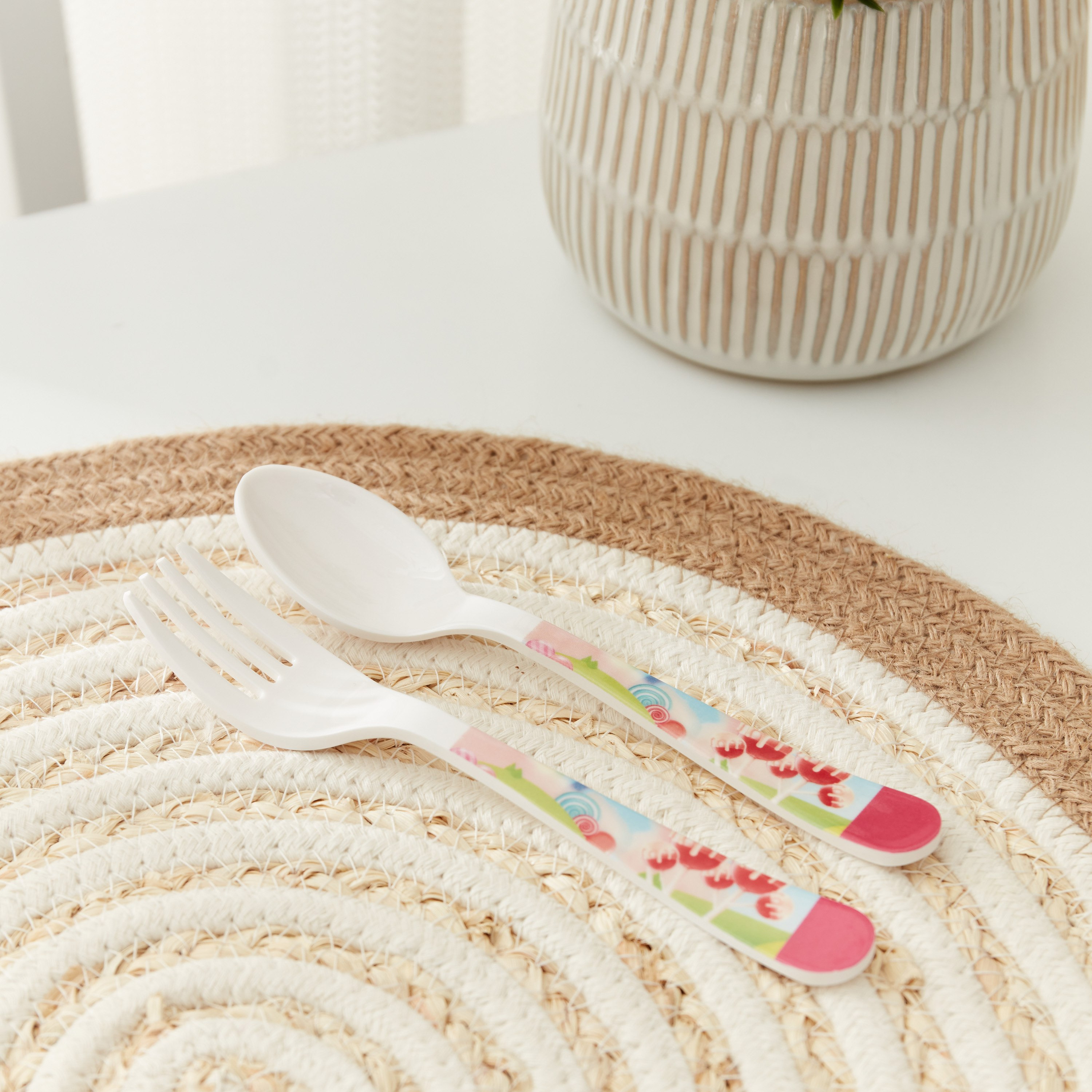 طقم ملعقة وشوكة بطبعات من ترينيتي - 16 سم-hbxhomeware-hbxkidsandyouth-image-1