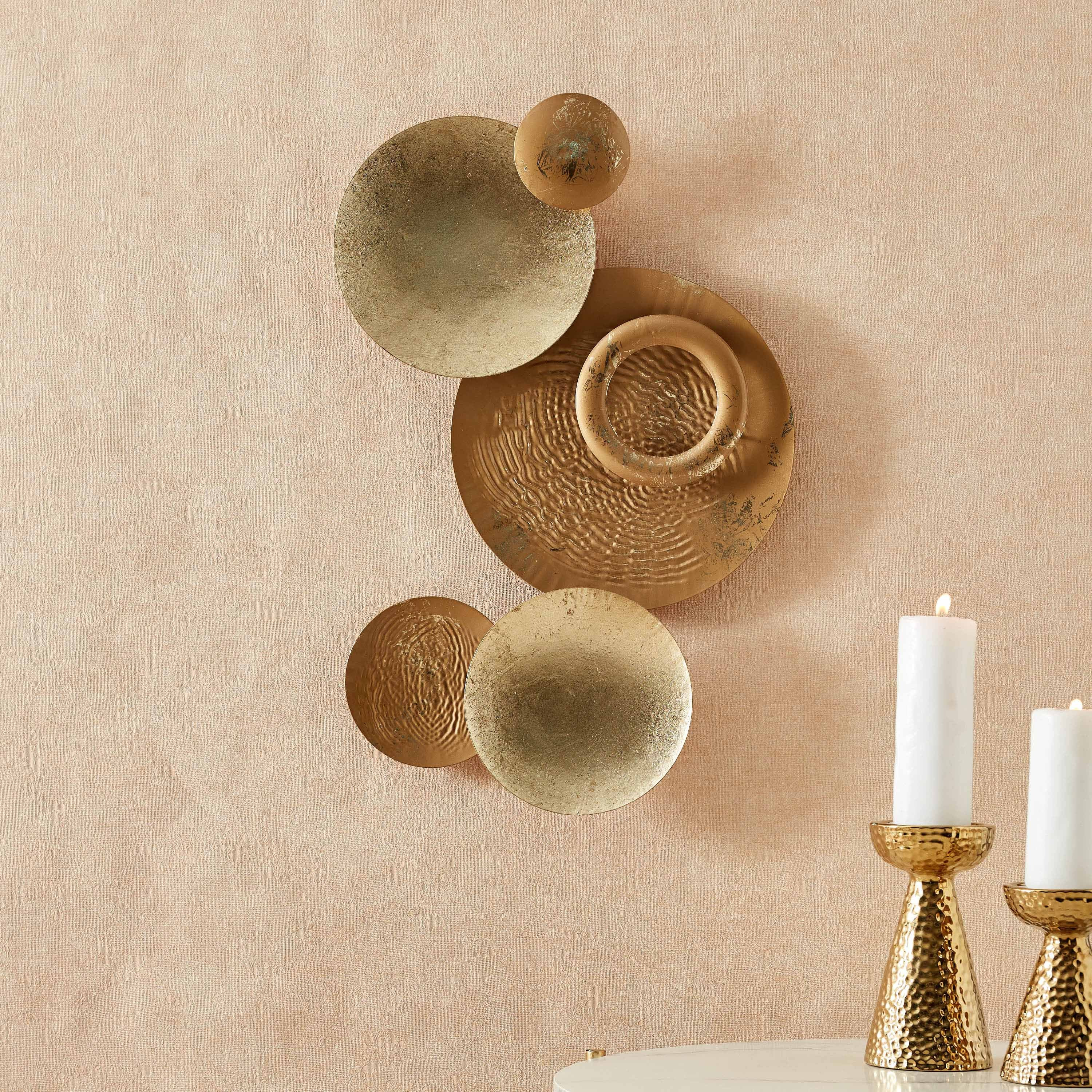 زينة حائط بتصميم دوائر معدن من آريس - 63x4x41 سم-hbxdiningroom-walldecor-wallart-image-1