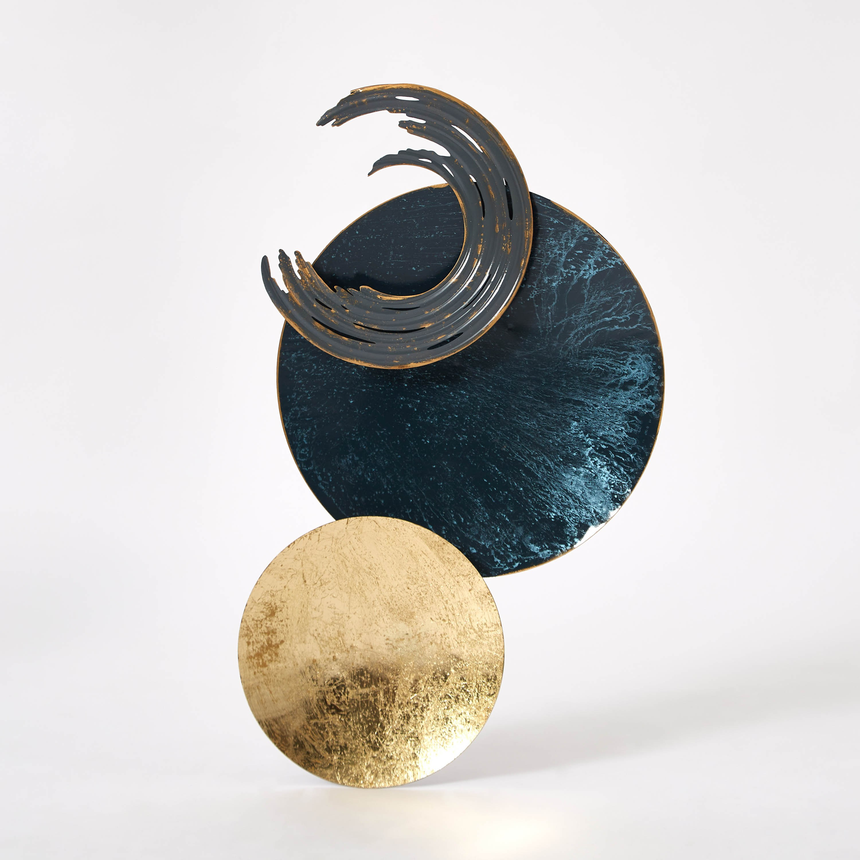 زينة حائط بارزة الملمس معدن من إيريس - 39x5x61 سم-hbxdiningroom-walldecor-wallart-image-7