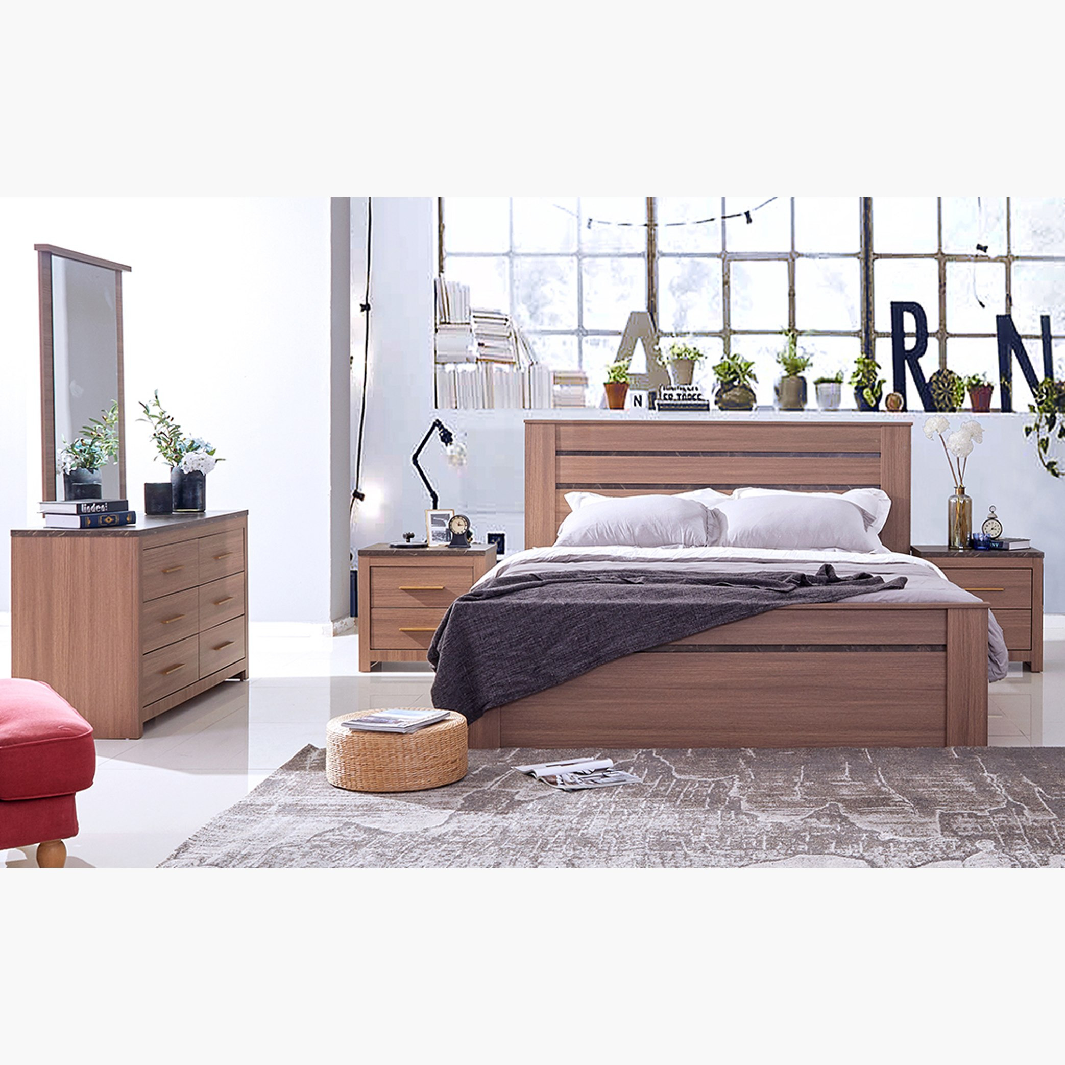Kayna 5-Piece King Bedroom Set - 180x200 cm-hbxbedroom-bedsandbedsets-bedroomsets-king-image-1
