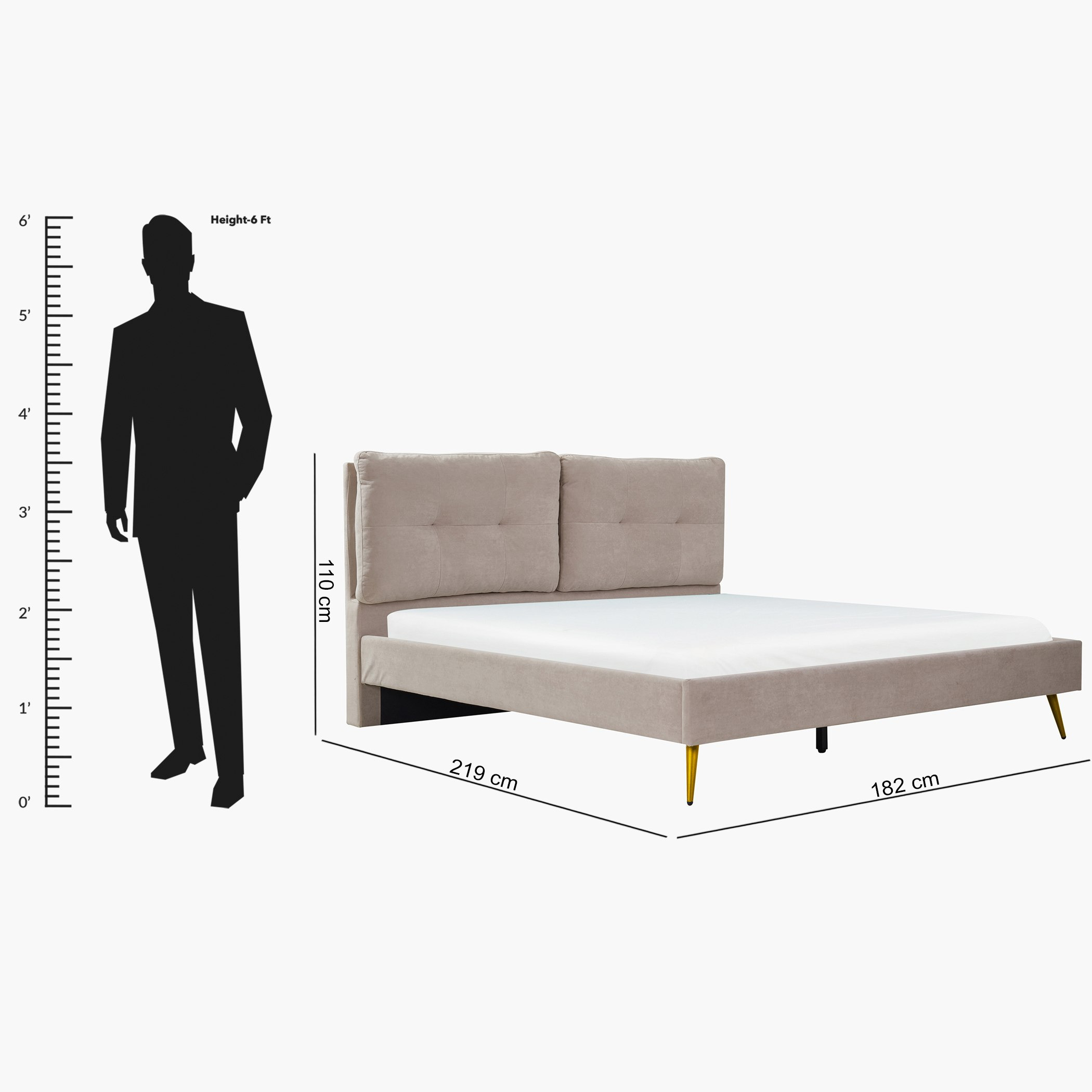 سرير كينج بأرجل ذهبية - ماجيستيك من موڤو - 180x200 سم-hbxfurniture-bedsandbedsets-beds-king-image-6