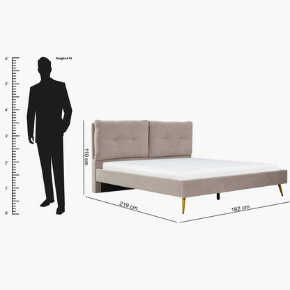 Majestic King Bed With Gold Legs - 180x200 cms