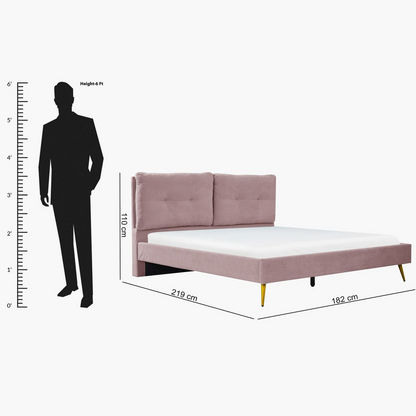 سرير كينج بأرجل ذهبية من ماجيستيك - 180x200 سم
