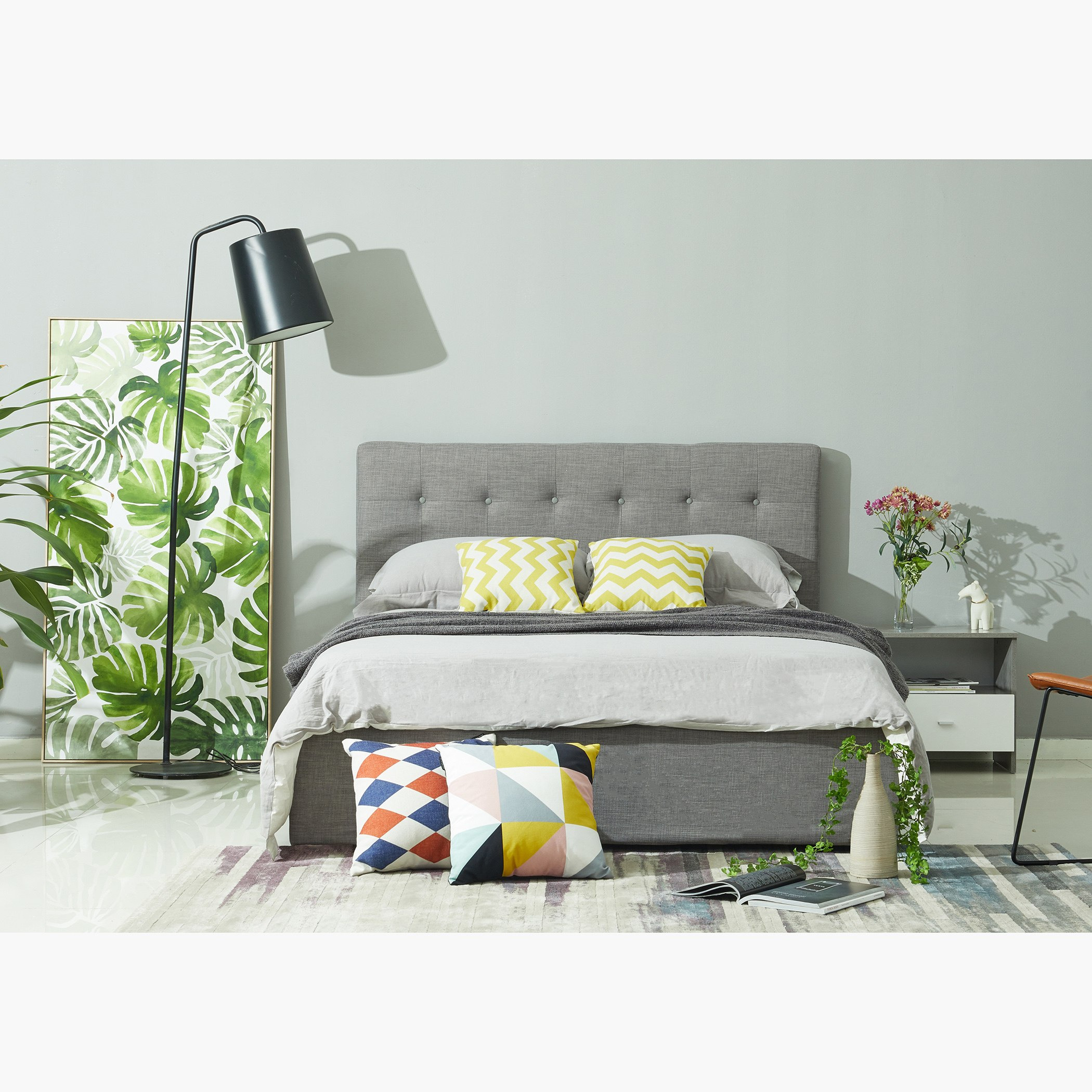 سرير كوين منجد بمساحة تخزين هيدروليك من أوكلاند - 150x200 سم-hbxbedroom-bedsandbedsets-beds-queen-image-1